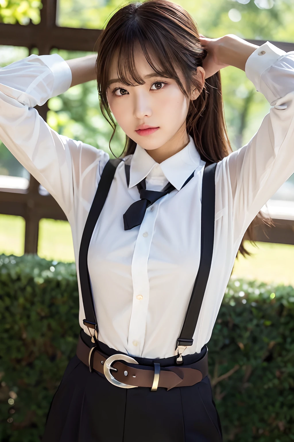 1 female, , high quality, masterpiece, Ultra-high resolution, Cinema Lighting, 1 female, , high quality, masterpiece, Ultra-high resolution, , Cinema Lighting, suspenders Moderate breasts Small face Looking up Sweat Thin belt buzzer 脇Sweat garter belt Belt on pants holster Hands behind your back Looking up Anxious face Knee-high Knee socks Knee-highソックス garter ふとももにgarter belt Checkered mini skirt Panty shot Skirt gap Armament holster holster Hands behind your back Anxious expression Anxious face, legs apart Armament Leg Holster holster See-through clothing heavy rain Rain-soaked dress shirt,Moderate breasts ガーターbelt suspenders Garter on the thigh Checkered mini skirt Looking up Pause belt Armpit sweat Hands behind back Raise your hands
