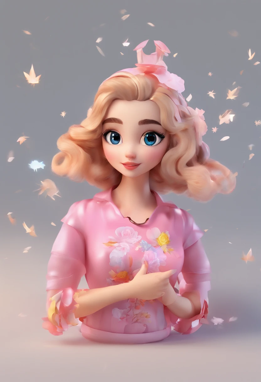 best quality, master part, fotorrealista, extremamente detalhado CG unidade 8k papel de parede, Chibi,1girl, Elsa,sozinho, cheio_corpo, sorrir, Olhando_em_visualizador, ao ar livre,
