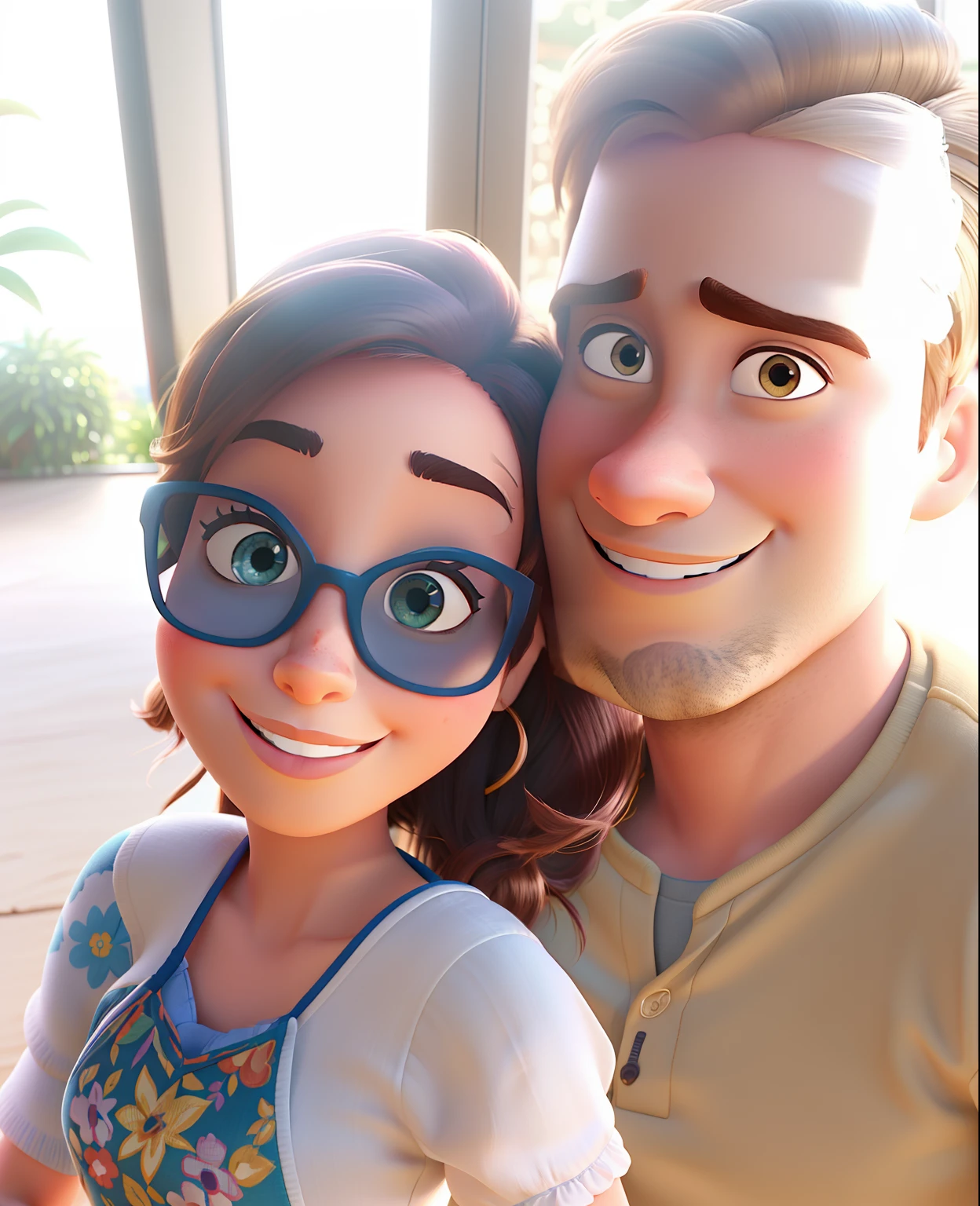 Mulher e homem estilo Disney pixar ,alta qualidade,melhor qualidade