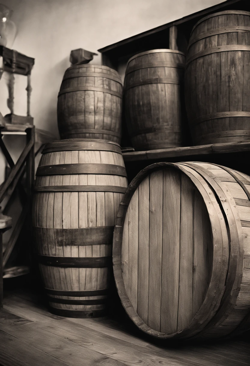The Stable Diffusion prompt for the theme "WINE BARREL, INK DRAW" could be as follows:

"Wine barrels, ink drawing, detailed wood grain, vintage atmosphere, delicate strokes, old-fashioned charm, rustic aesthetic, authentic textures, high-resolution details, black and white contrast, exquisite shading, artistic lines, intricate patterns, timeless elegance, fine craftsmanship, intricate inkwork, vintage lighting, rich textures, intricate details, realistic shadows, stunning depth, masterful shading, captivating composition, classic and sophisticated, subtle ink washes, expertly executed, moody atmosphere, intricate engravings, romantic ambiance, textured surfaces, hidden details, dramatic lighting, artistic flair, vintage appeal, meticulous attention to detail, old-world charm, elegant simplicity, subtle highlights, antique allure, ink wash effects, nostalgia-inducing, timeless masterpiece."

Remember to adjust the strength of keywords using (keyword) or [keyword] syntax as necessary to enhance or reduce their influence on the image generation. Feel free to add more relevant details while ensuring the overall harmony and coherence of the prompt.