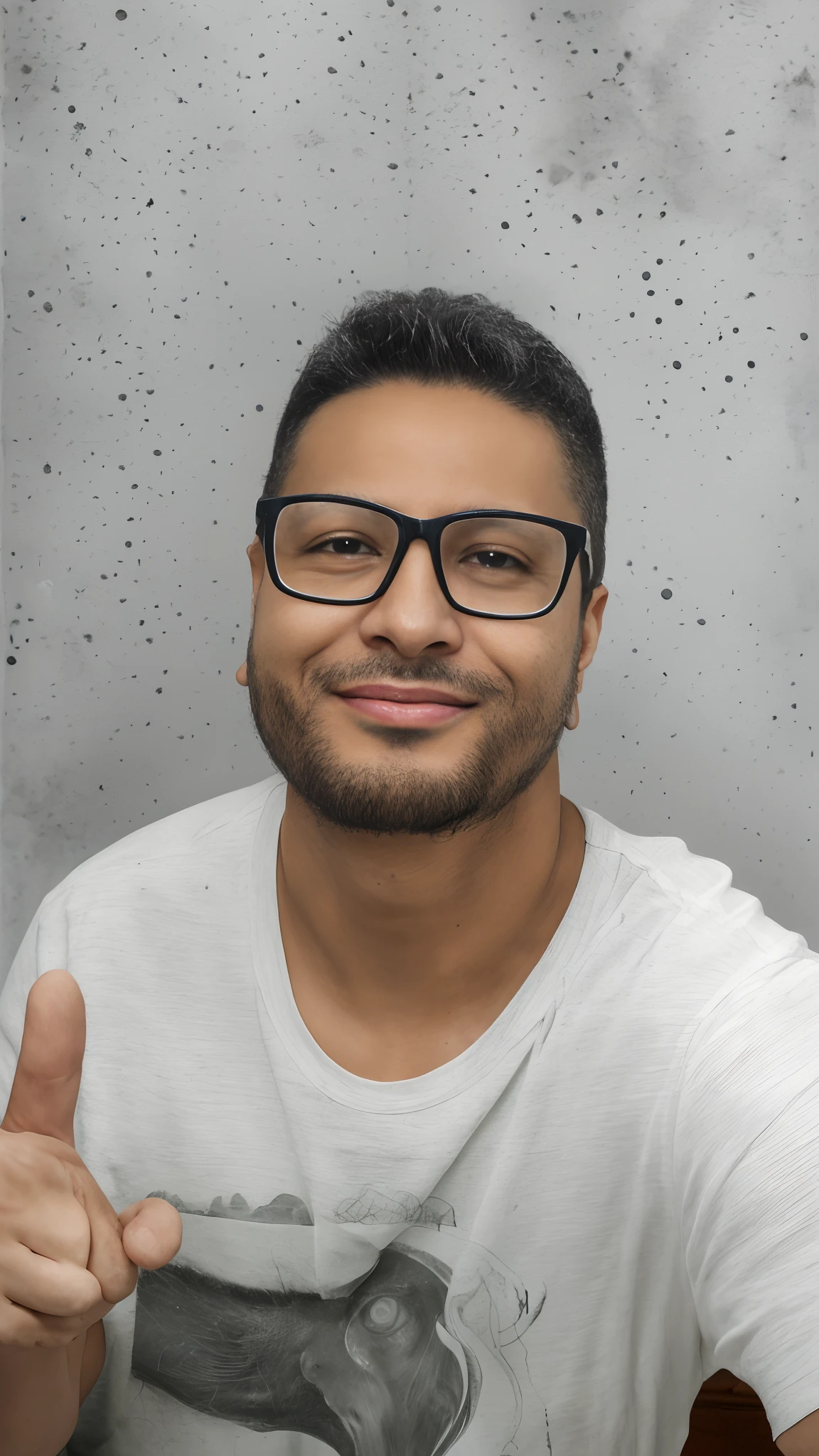 There's a man with glasses and a beard giving his thumbs up, foto de perfil headshot, caio santos, foto de perfil profissional, icaro carvalho, retrato de alta qualidade, david rios ferreira, andrew gonzalez, foto do perfil, luis melo, Dan dos Santos, foto portait foto de perfil, Joel Torres, Carmelo Blandino, Retrato de Danny Gonzalez