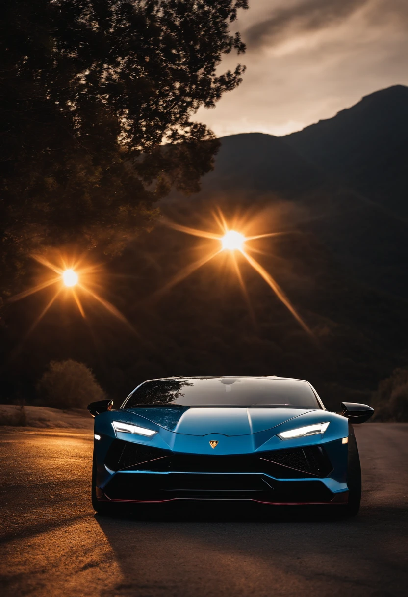 A latest-up Lamborghini Stinger, フォトリアリスティック,, foco nítido, 8K