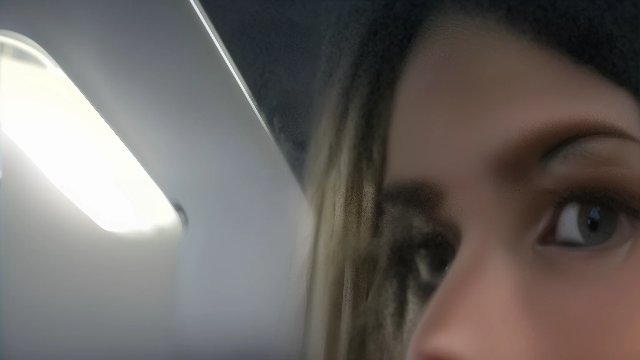 Arafed woman with long hair sitting on a bus, wearing a headband, imagem de qualidade muito baixa, looking to the side off camera, headband red, Foto de perfil, wearing the number 1 headband, foto de baixa qualidade, profile view, fotografia de baixa qualidade, faixa de cabelo vermelha, looking away from camera, olhando de lado, com cabelos castanhos, com longos cabelos escuros a