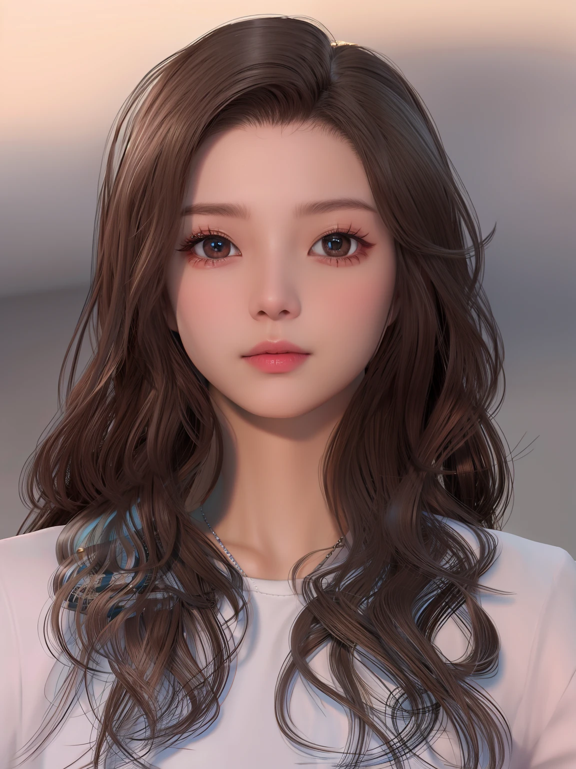 with brown eye