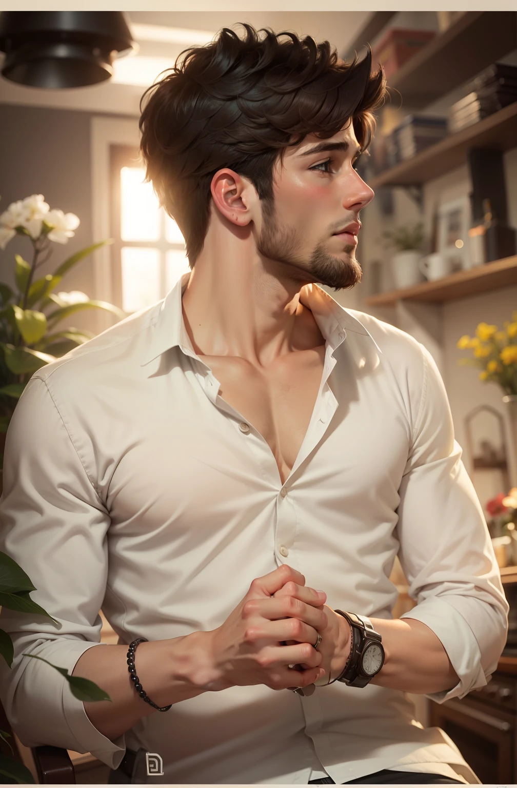 Cartoon preset, handsome, young boy, attentive,cool,cute