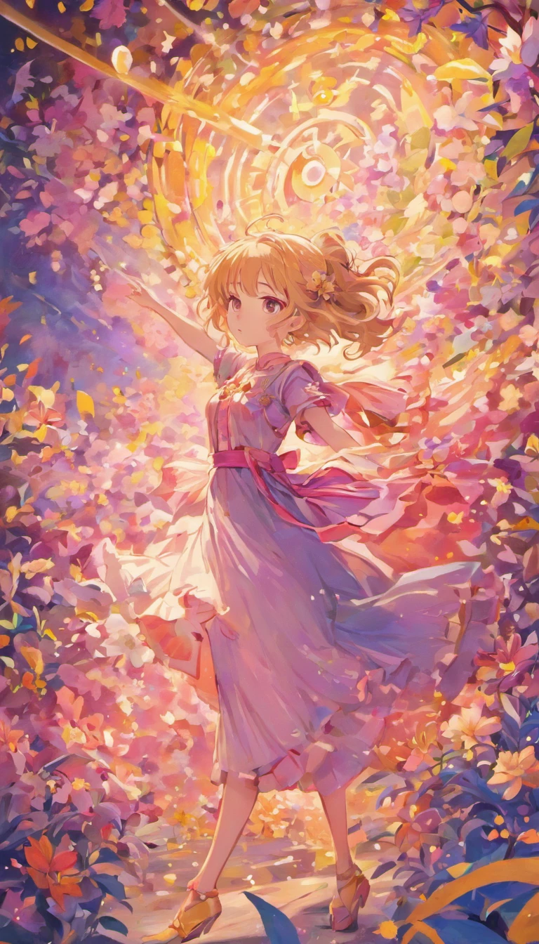 Gradually，Stretch layer by layer，The moon flowers have finally bloomed。The flowers are pink，Like a little girl in a pink dress。Green leaves and red flowers are illuminated by the morning light, And like a pink butterfly, Fluttering in the breeze，dance