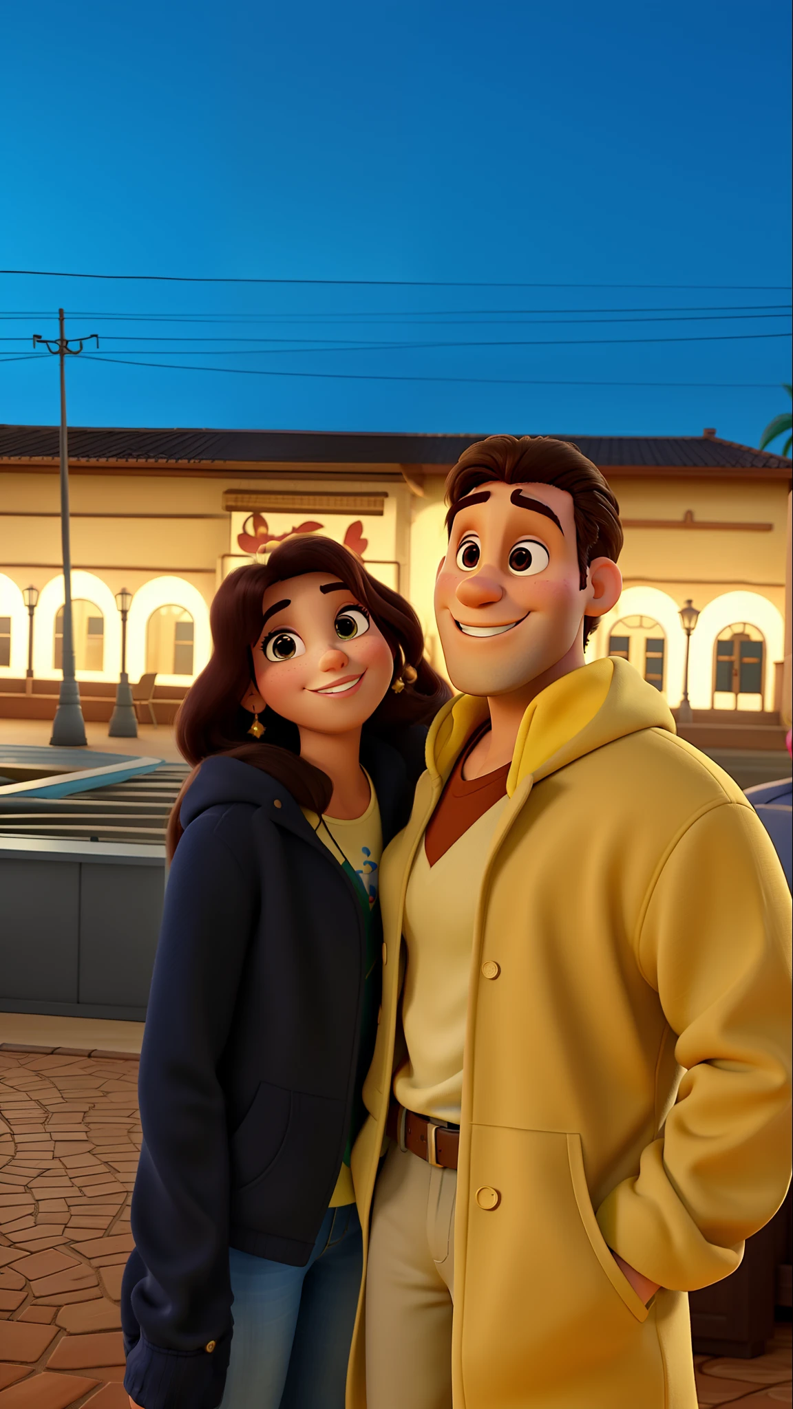 Casal estilo Disney pixar, alta qualidade, melhor qualidade
