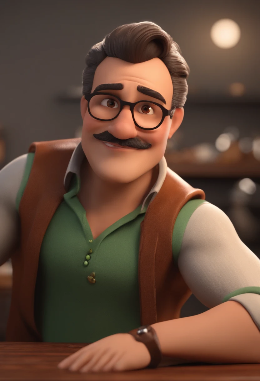 Cartoon character of a man crie um personagem no estilo pixar da disney, homem, branco, cabelos longos loiros soltos ao vento, olhos verdes, sorrindo, barba,, animation character, Caractere estilizado, Rendering Animation Styles, 3D estilizado, Arnold Maya render, 3D render estilizado, Toon renderizar keyshot, Personagem 3D, Personagem 3D, 3d rendering stylized, 3 d character render, Personagem de desenho animado, Personagem de close-up, Pose do personagem, (Estilo Pixar) (Obra prima:1.2) (Bokeh) (melhor qualidade) (Pele detalhada) (Textura detalhada) (8k) (argila) (Cinematic lighting) (foco nítido