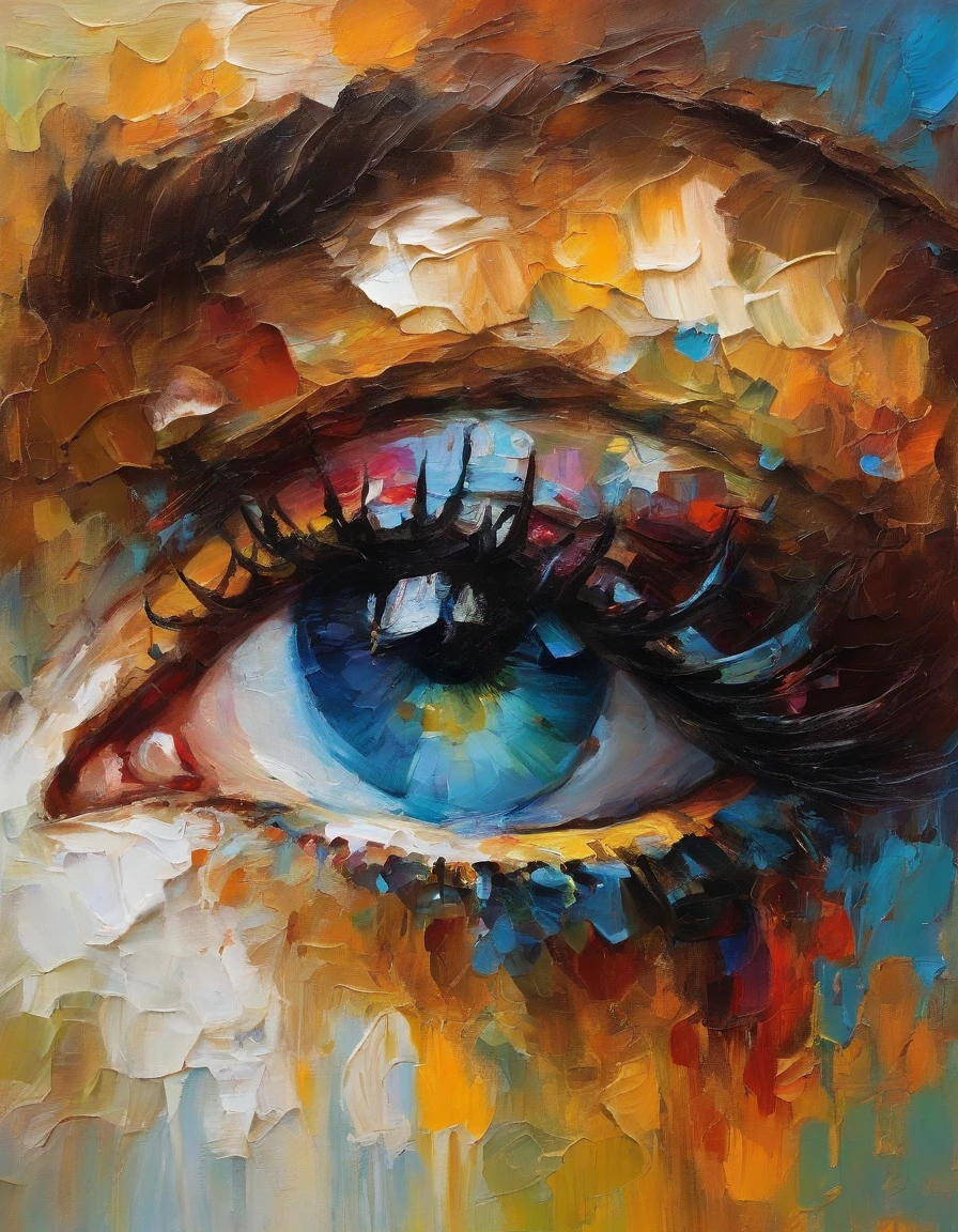 Close up, ultra detailed eye, light reflection