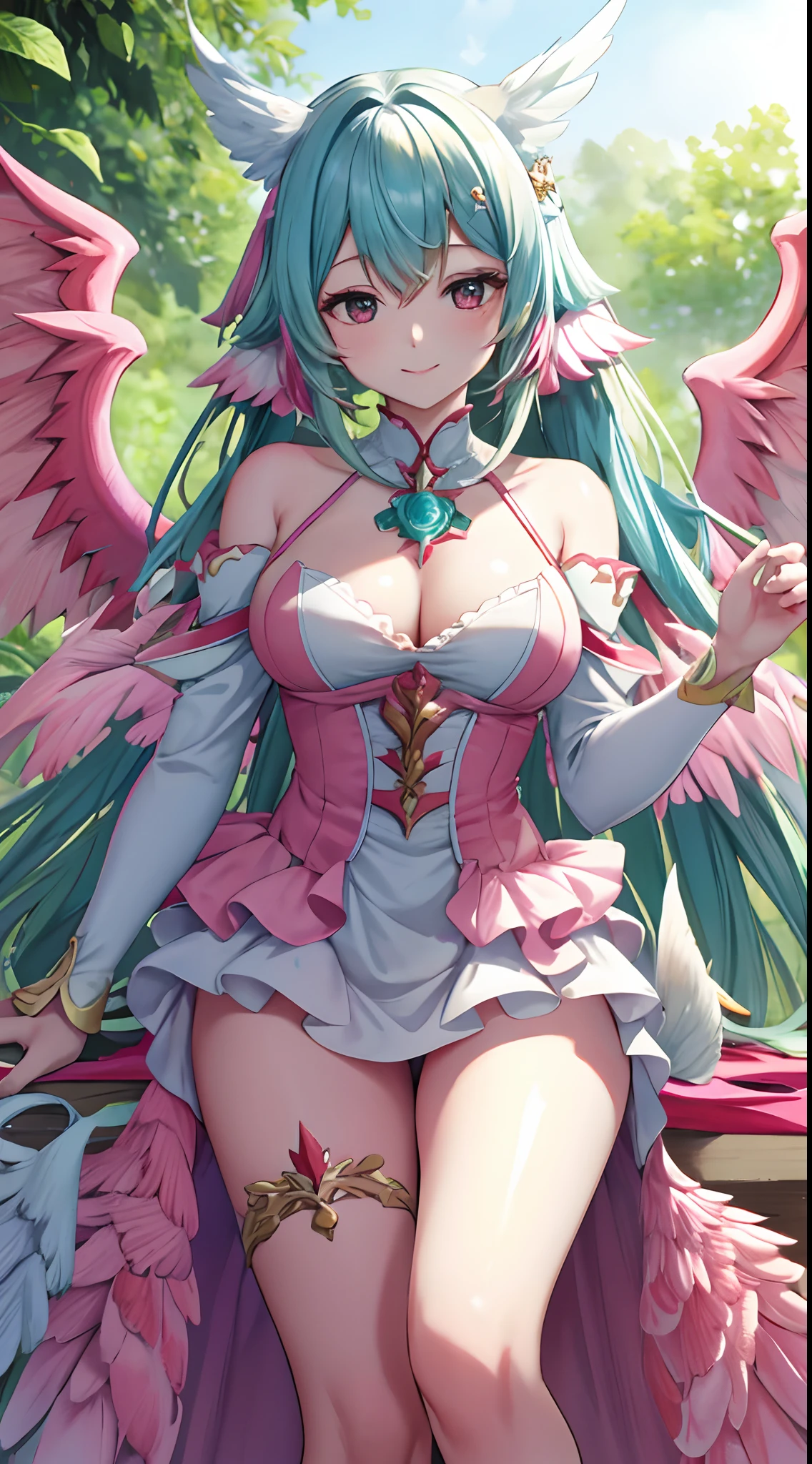Redraw by changing the hair color to light blue