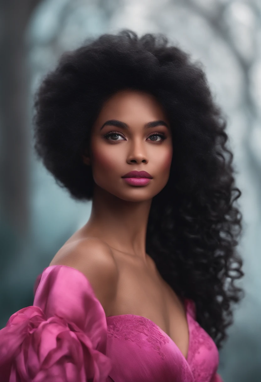 Criar um personagem no estilo pixar dentro de um jaleco rosa. personagem branca, cabelo longo preto, sorridente.