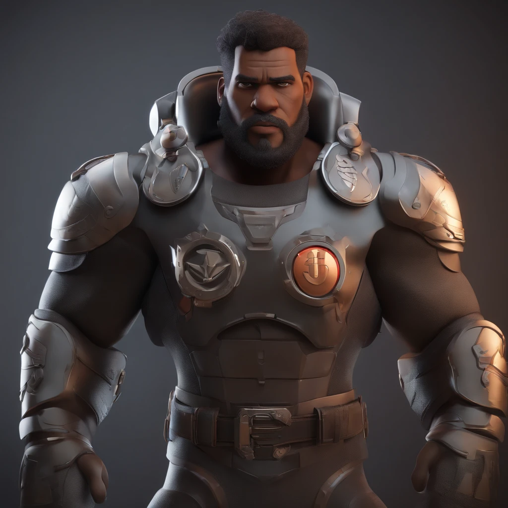Personagem de desenho animado de um homem moreno, magro e com barba grisalha, cabelos curtos e calvo, usando uma camisa vermelha com listras horizontais pretas, um personagem animado, Caractere estilizado, animation style rendering, 3D estilizado, Arnold Maya render, 3 d render stylized, toon render keyshot, Personagem 3D, Personagem 3D, 3d rendering stylized, 3 d character render, personagem de desenho animado, Personagem de close up, Pose de personagem, (Estilo Pixar) (master part:1.2) (Bokeh) (best quality) (pele detalhada) (textura detalhada) (8k) (argila) (Cinematic lighting) (foco nítido,Senta e vaza a parte superior do corpo