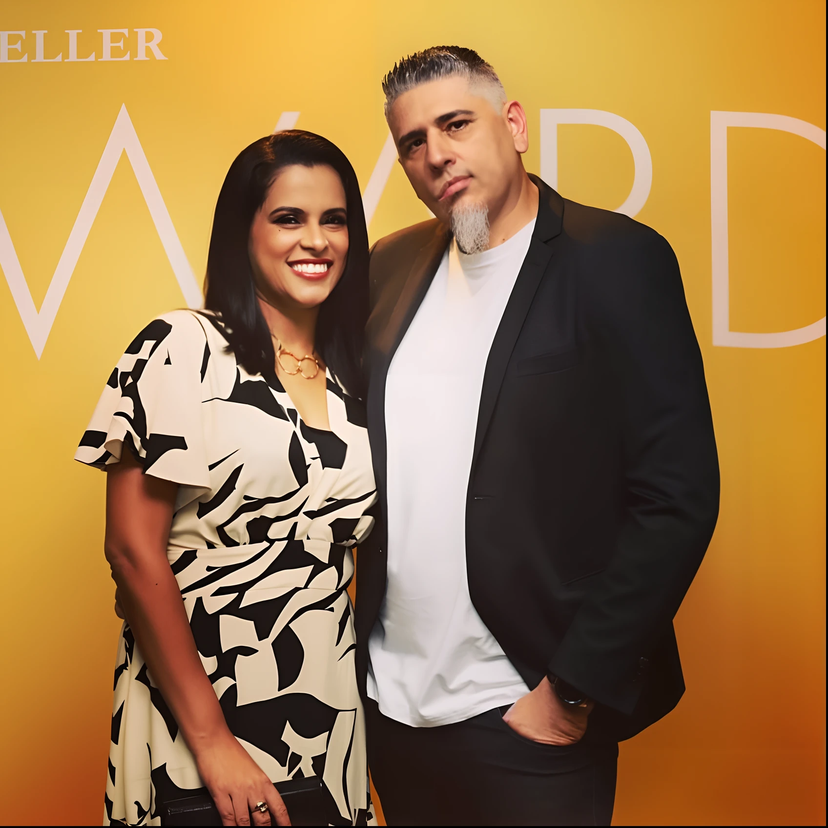 there is a man and woman standing together in front of a wall, profile image, profile pic, malika favre, mc escher and ronny khalil, marischa becker, by Nele Zirnite, by Briana Mora, by Jorge Velarde, instagram post, mixed art, millaise and greg rutkowski, by Chris Rallis