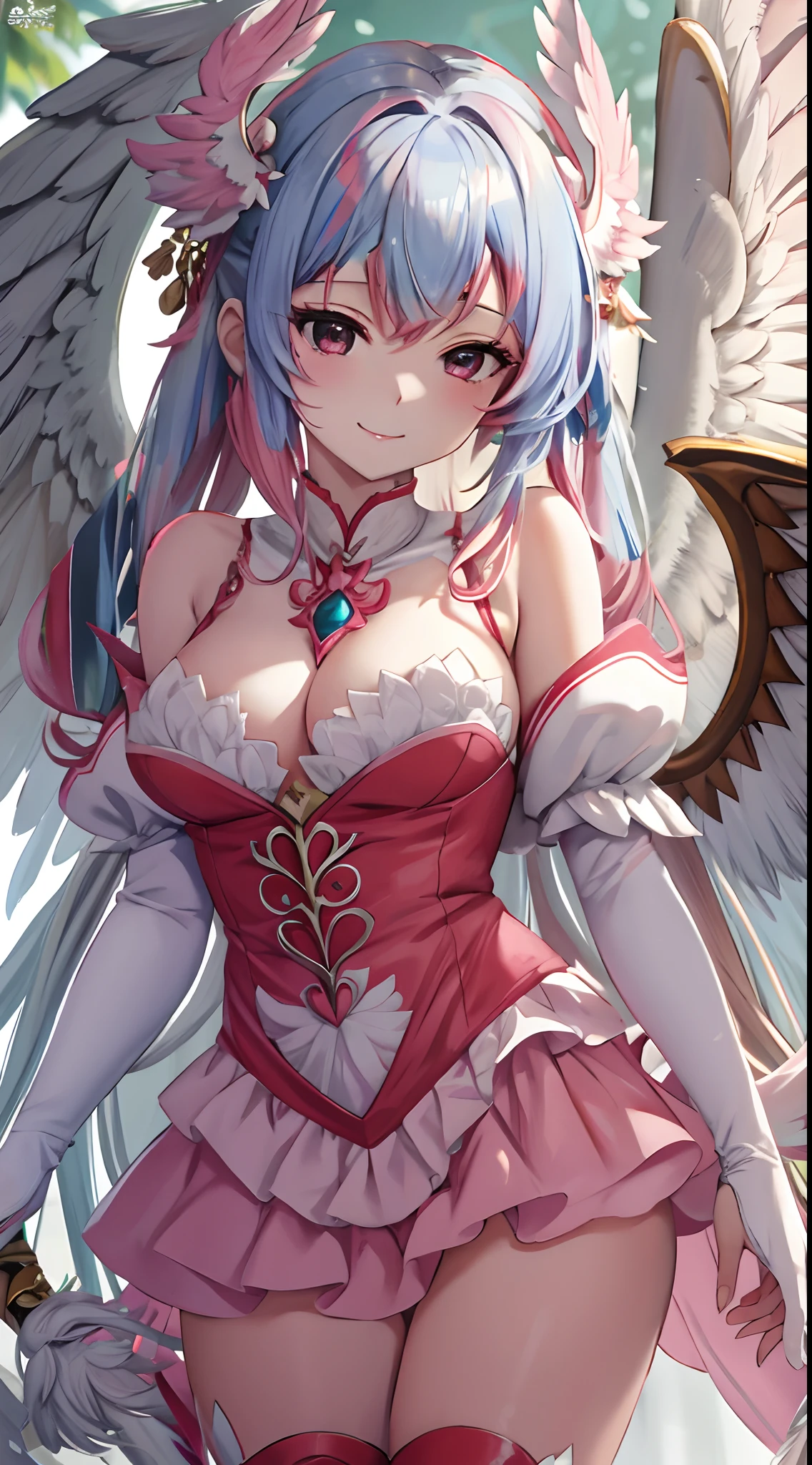 Redraw by changing the hair color to light blue