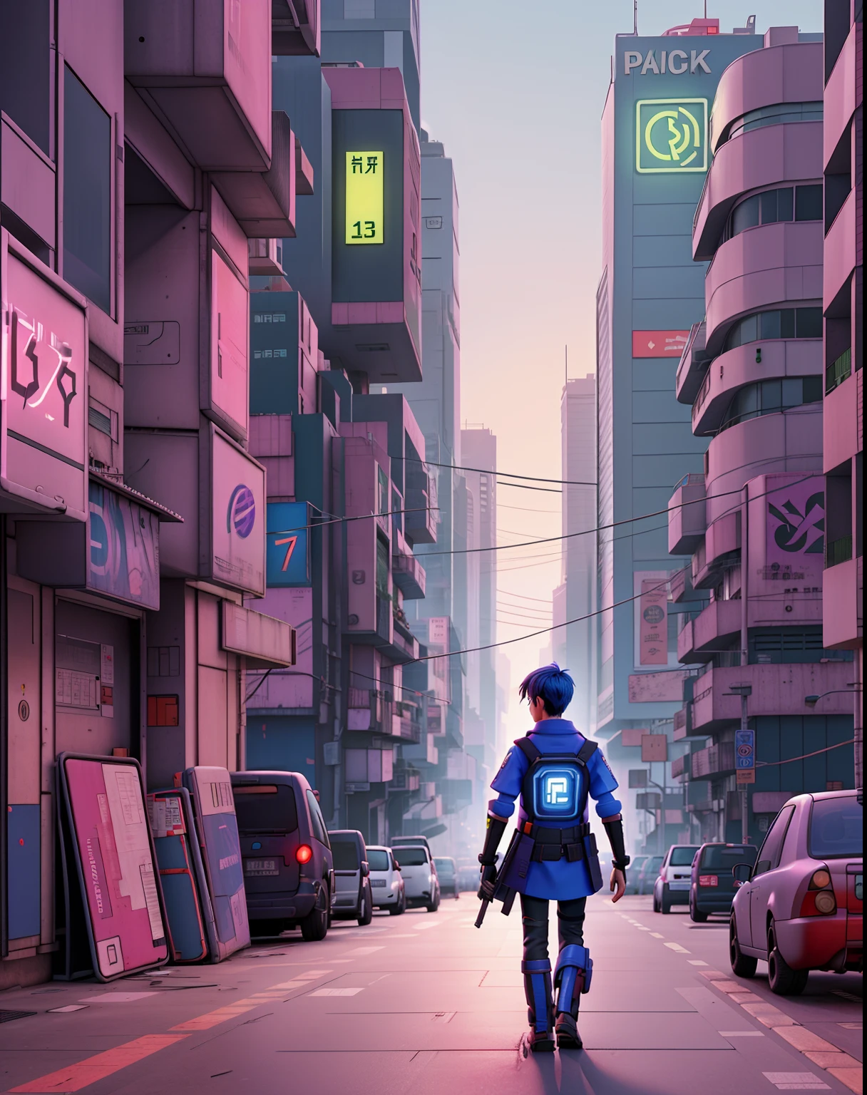 Make a cyberpunk book cover in Sao Paulo