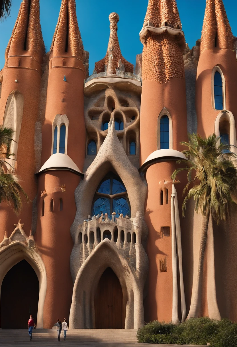 Um filme inspirado na Disney Pixar (Antonio Gaudí, o arquiteto de oculos desenhando na universidade de Barcelona) dentro A cena estar na arte distinta do estilo PIXAR