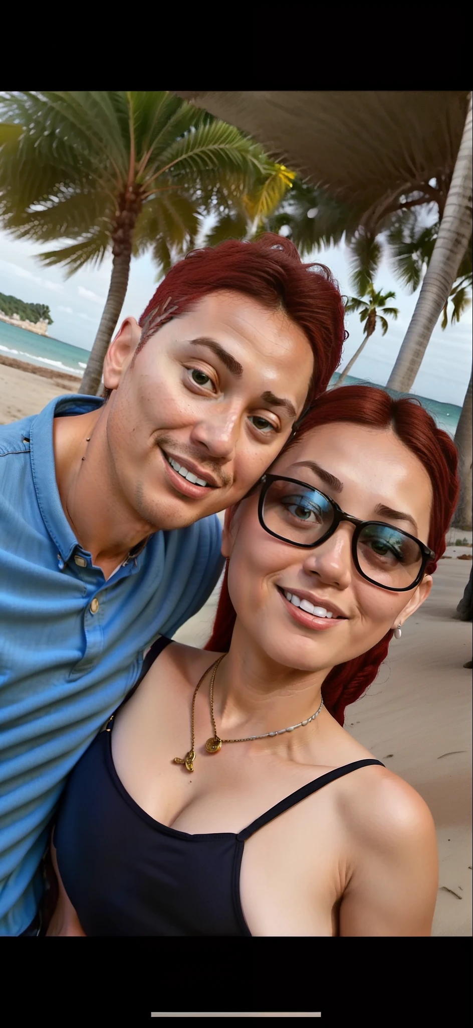 there is a man and woman that are posing for a picture, profile image, momma and papa, by David Ruby, by Nándor Katona, david rios ferreira, profile picture, vacation photo, by Luis Miranda, alex yanes, fernanda suarez, avatar image, instagram, edu souza, by Ceferí Olivé, standing near the beach
