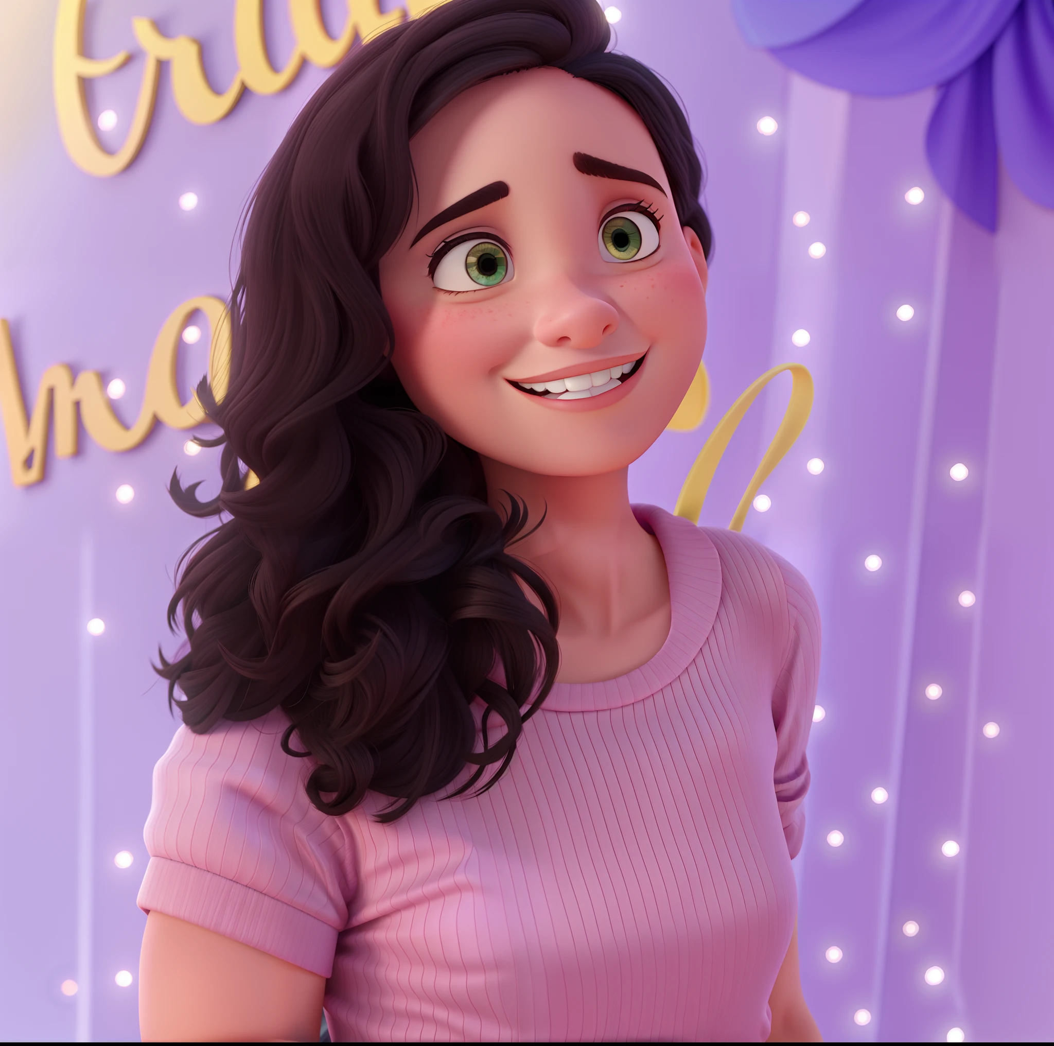 Uma mulher estilo Disney Pixar melhor qualidade, melhor imagem