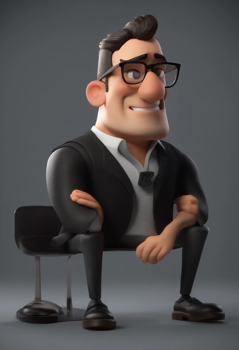 Cartoon character of a man with black glasses and a black polo shirt, cabelo liso, With beard and old school tattoo on his arm, animation character, Caractere estilizado, animation style rendering, 3D estilizado, Arnold Maya render, 3 d render stylized, toon render keyshot, Personagem 3D, Personagem 3D, 3d rendering stylized, 3 d character render, personagem de desenho animado, Personagem de close up, Pose de personagem, (Estilo Pixar) (master part:1.2) (Bokeh) (best quality) (pele detalhada) (textura detalhada) (8k) (argila) (Cinematic lighting) (foco nítido