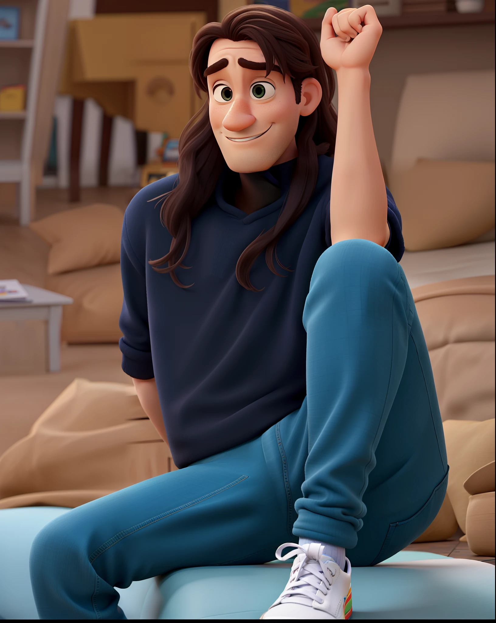 Um homem estilo pixar melhor qualidade alta qualidade