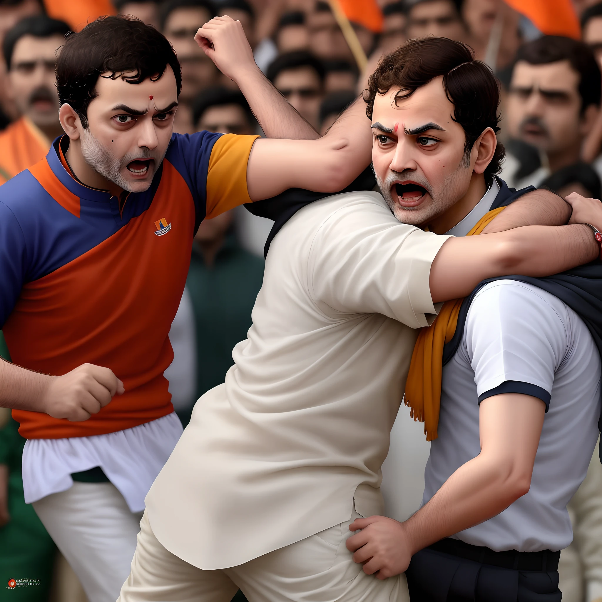 Modi fights with Rahul gandhi