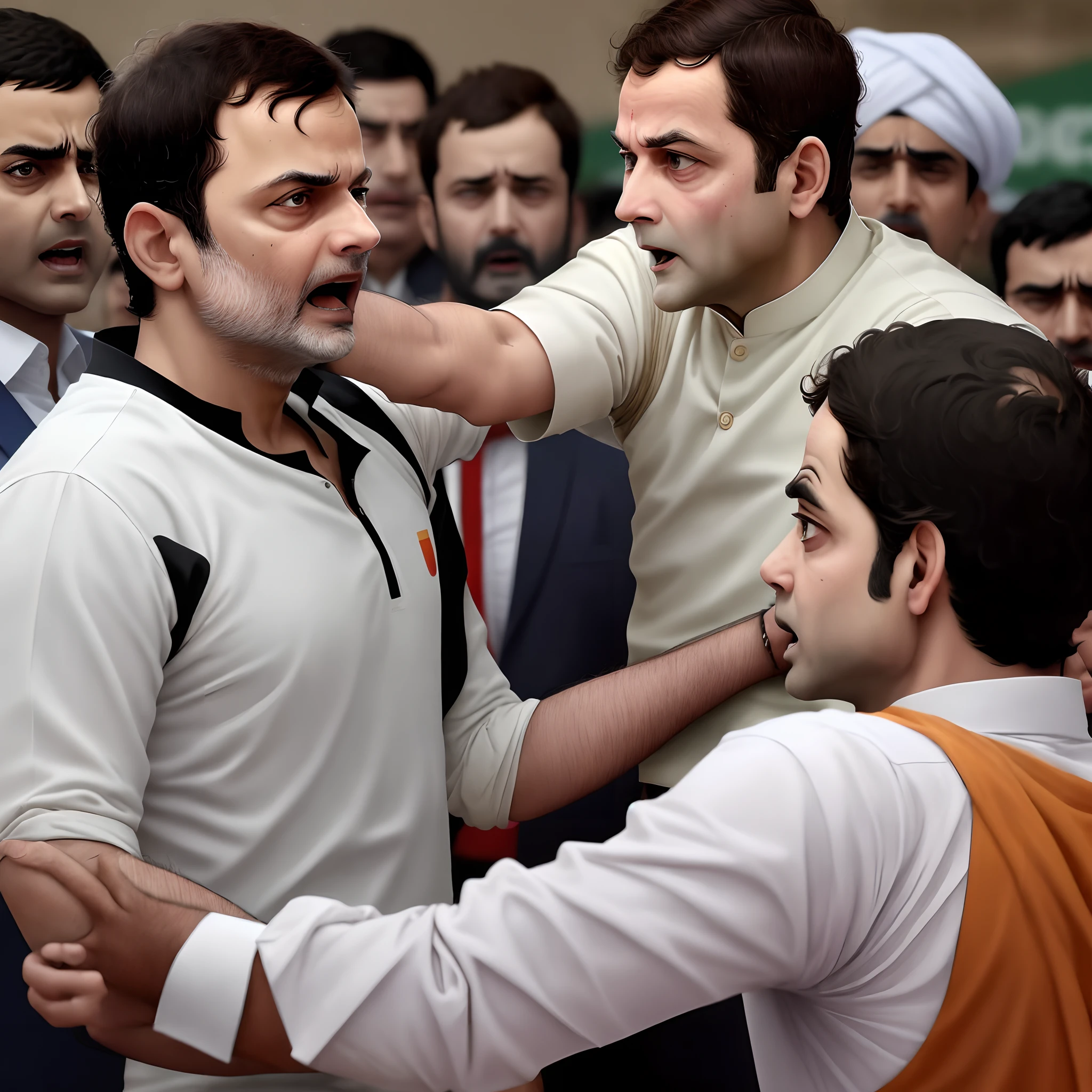 Modi fights with Rahul gandhi