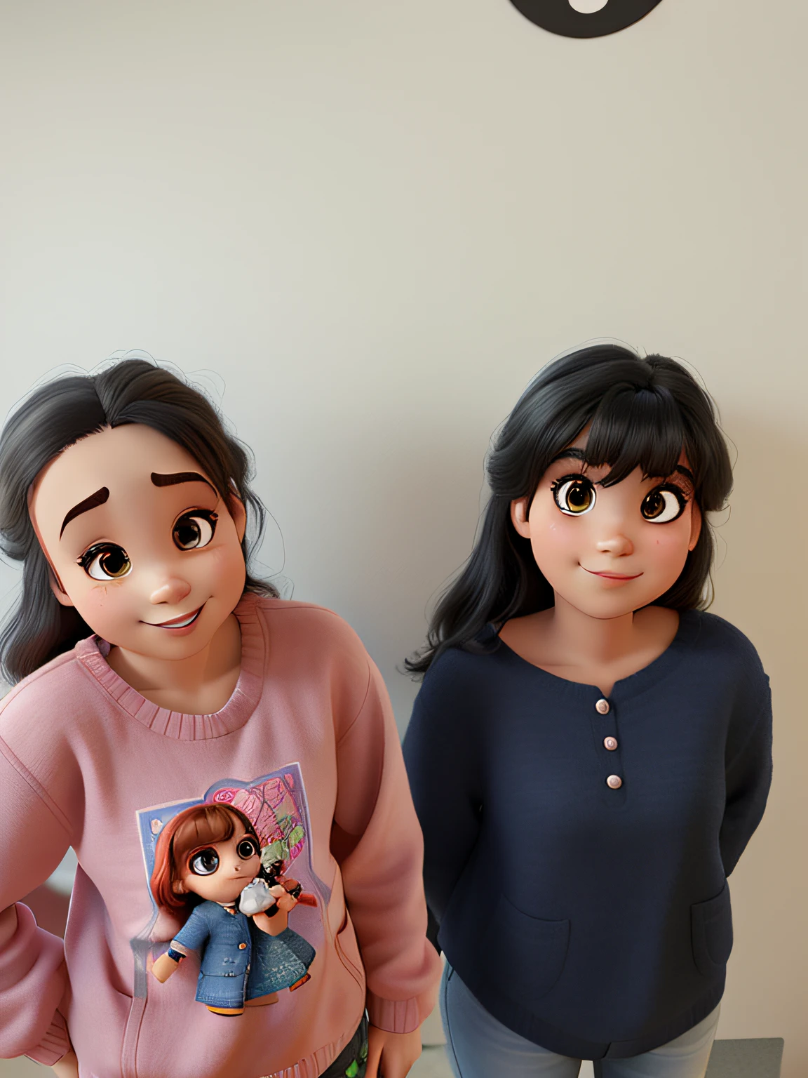 2 meninas transformar em desenho pixar no estilo monstros sa, boo
