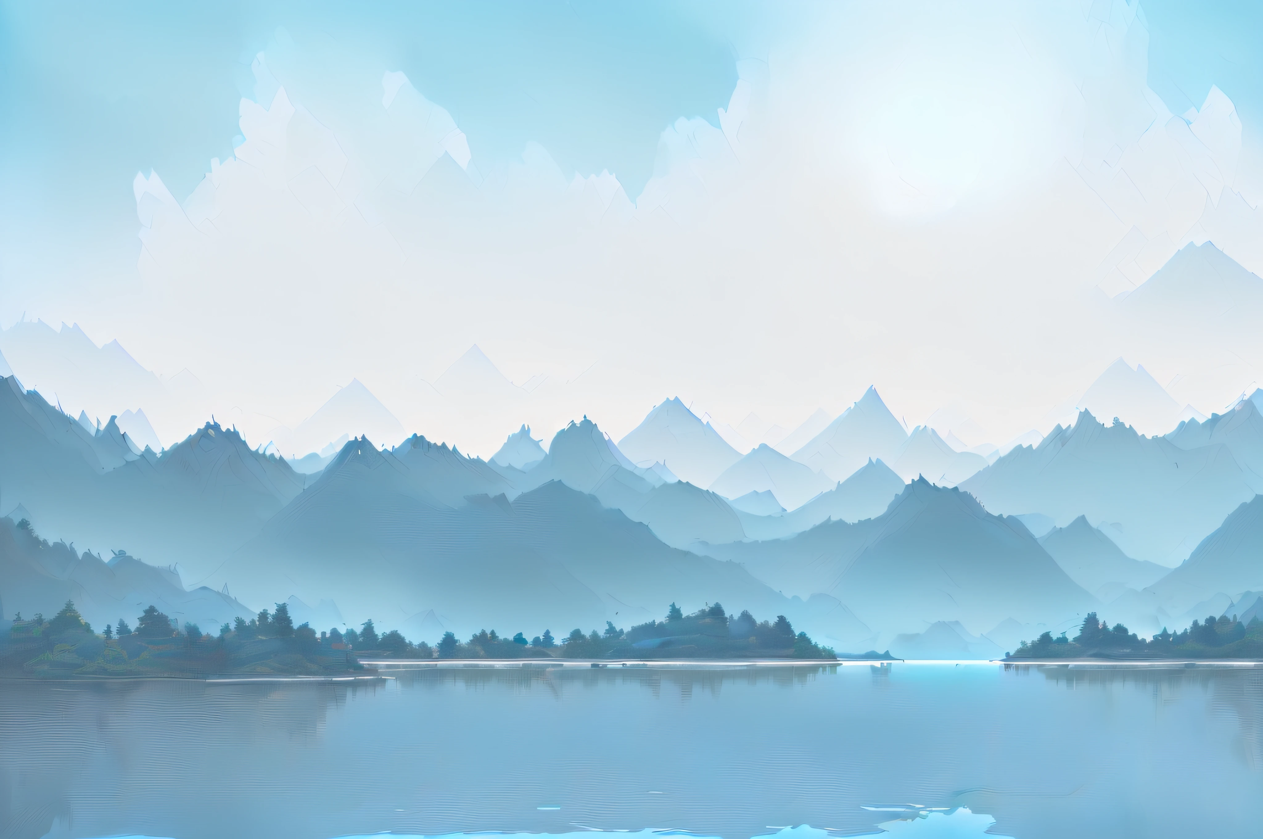 (best quality, 4k, 8k, highres, masterpiece:1.2), ultra-detailed, (water paint, ink paint:1.37), mountain ranges in the distance, lake as the backdrop, tranquil scenery, beautiful lake scenery, mountains and lake, within the serene landscape, mountain range in the distance, sunny day with a lake photo,indigo FOREST, sky AND cyan SUNSET, BLUE color pattern, single color pattern, lake surrounded by mountains, water landscape, beautiful and serene scenery, broad river lake, lake nestled amidst the mountains, mountain ranges in the background, mountains in the background Negative prompt: EasyNegative Steps: 20, Sampler: Euler a, CFG scale: 7.0, Seed: 472439189, Size: 768x512, Model: v1-5-pruned, Denoising strength: 0.5, Clip skip: 2, ENSD: 31337, Style Selector Enabled: True, Style Selector Randomize: False, Style Selector Style: base, TI hashes: easynegative, Version: v1.6.0.75-beta-4-4-gb3d76ba, TaskID: 654853766704693372 Used Embeddings: easynegative