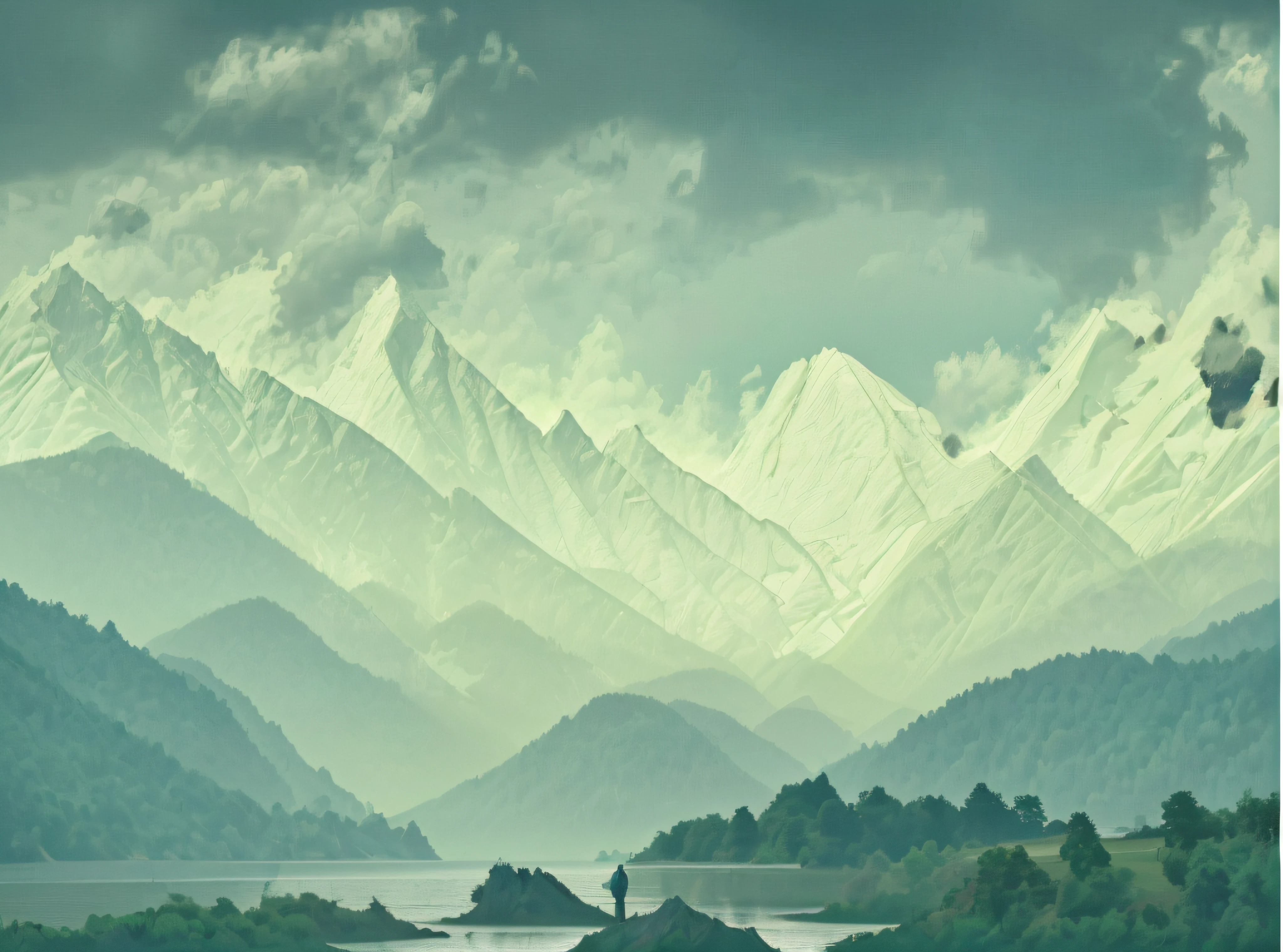 (best quality, 4k, 8k, highres, masterpiece:1.2), ultra-detailed, (realistic, photorealistic, photo-realistic:1.37), mountain ranges in the distance, lake as the backdrop, tranquil scenery, beautiful lake scenery, mountains and lake, within the serene landscape, mountain range in the distance, sunny day with a lake photo, blue color pattern, single color pattern, lake surrounded by mountains, water landscape, beautiful and serene scenery, broad river lake, lake nestled amidst the mountains, mountain ranges in the background, mountains in the background Negative prompt: EasyNegative Steps: 20, Sampler: Euler a, CFG scale: 7.0, Seed: 472439189, Size: 768x512, Model: v1-5-pruned, Denoising strength: 0.5, Clip skip: 2, ENSD: 31337, Style Selector Enabled: True, Style Selector Randomize: False, Style Selector Style: base, TI hashes: easynegative, Version: v1.6.0.75-beta-4-4-gb3d76ba, TaskID: 654853766704693372 Used Embeddings: easynegative