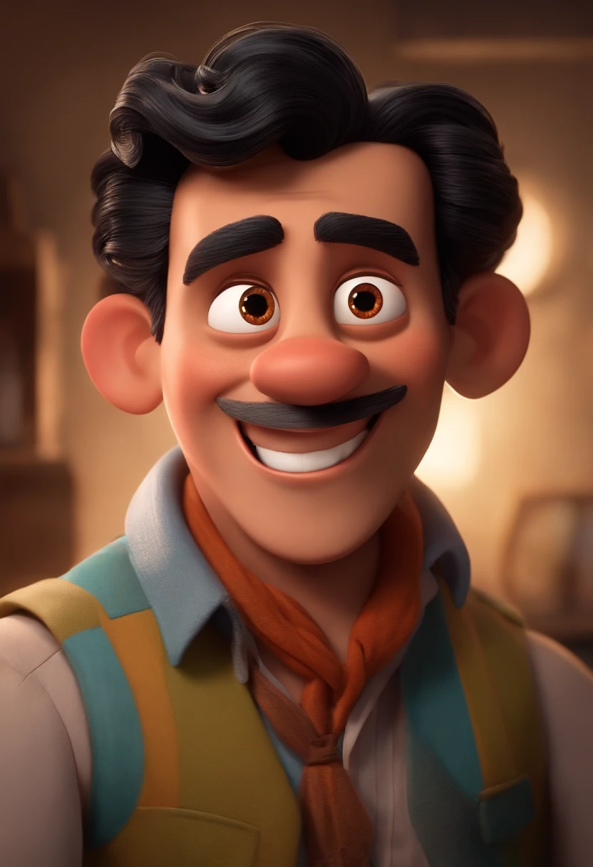 A Dream Architect Inspired by Pixar Animation, de perto. The character takes center stage with captivating facial expressions, oferecendo um toque de irrealidade