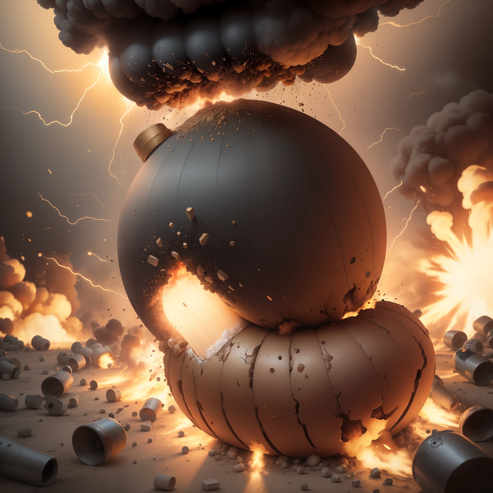 The explosion of a grenade inside the buttocks of Ali Khamenei, the leader of the country of Iran