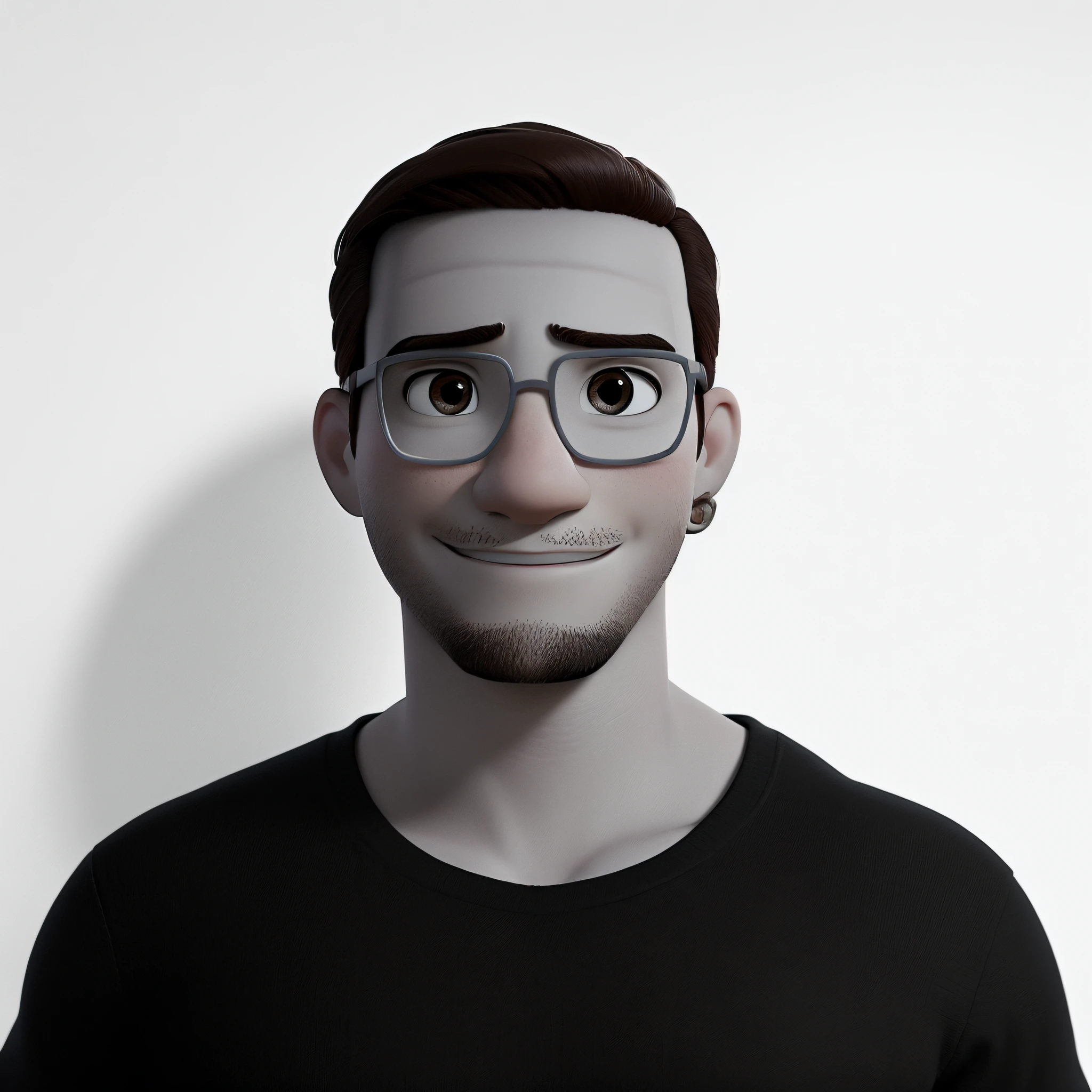 Um homem moreno estilo disney pixar, alta qualidade, melhor qualidade