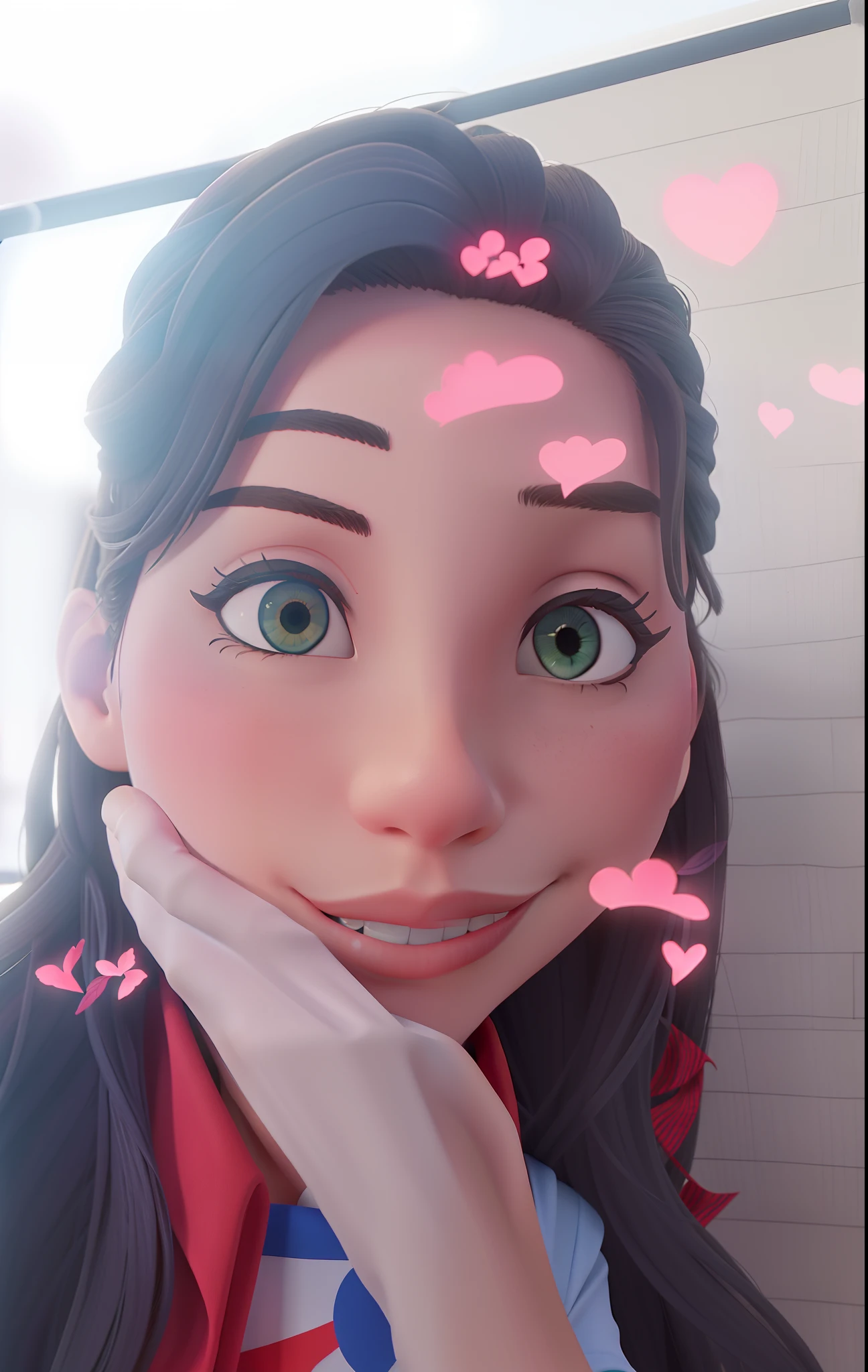 jovem garota tirando selfie