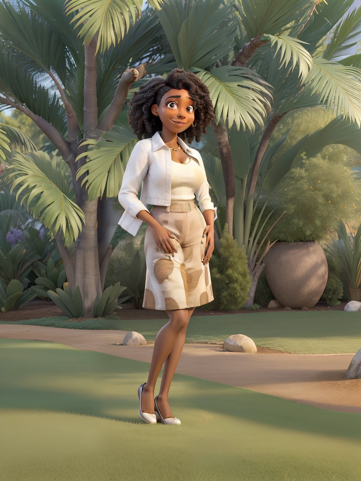 obra-prima, melhor qualidade, Portrait of mid successful adult young black woman looking at camera with arms crossed. Smiling African-American businesswoman standing in new office. Cabelos medios cacheados castanho escuro.