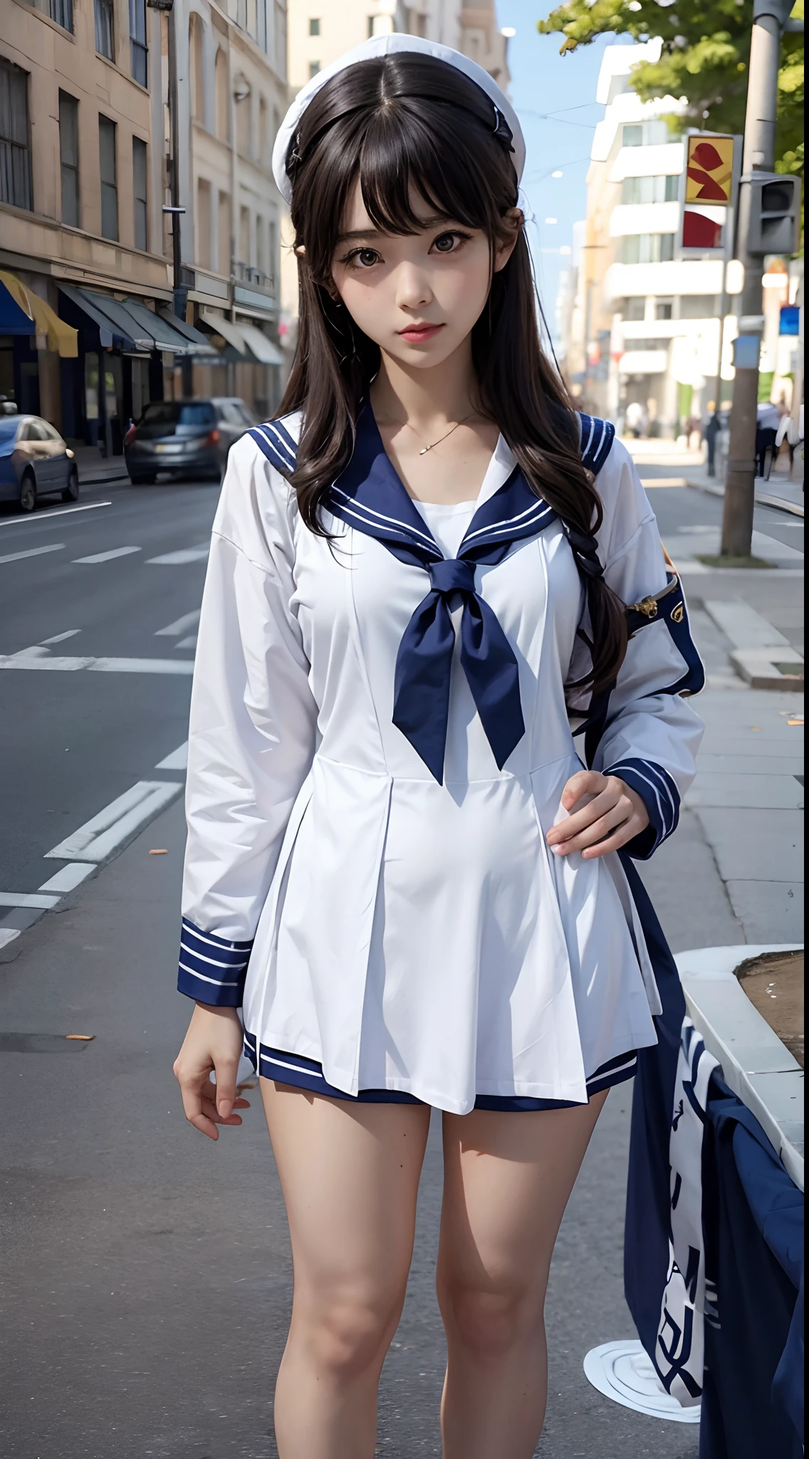 ((Sailor suit cosplay))