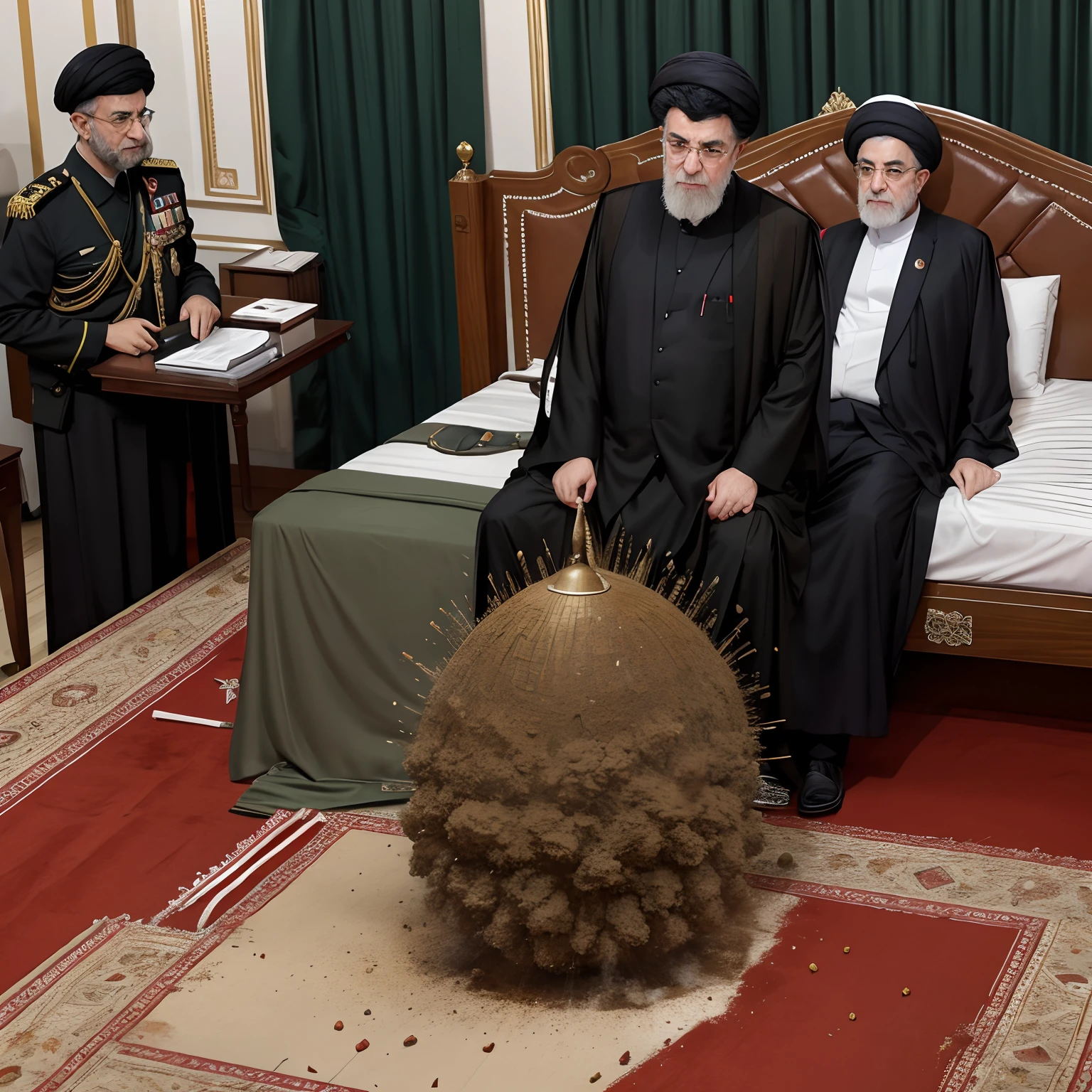 A large grenade exploded under the mattress of the leader of Iran, Ali Khamenei