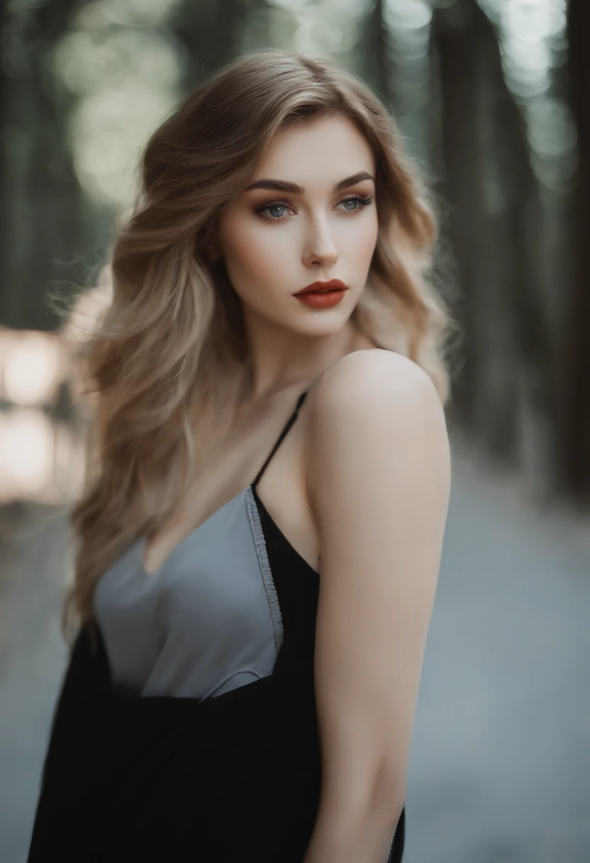 Arafed mujer con cabello largo y negro y un top de sujetador negro, Kailee Mandel, reflejos blancos en el cabello, 2 4 year old female model, Ilya Kuvshinov con cabello largo, extremely pale white skin, Charli Bowater, she is about 2 0 years old, She is about 20 years old, whitebangsblackhair