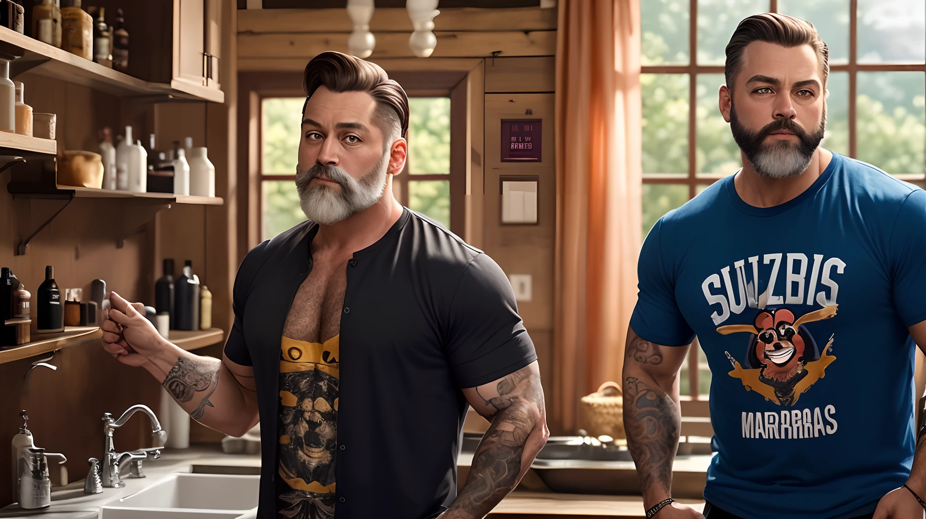 Man Panties Naked Sexy Fat Bear Muscular Elderly Dad