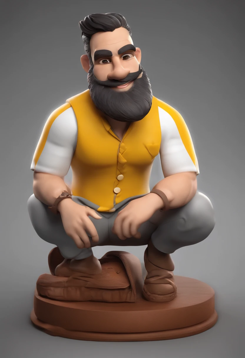 personagem dos desenhos animados de um garoto com uma camisa polo amarela, animation character, Caractere estilizado, animation style rendering, 3D estilizado, Arnold Maya render, 3 d render stylized, toon render keyshot, Personagem 3D, Personagem 3D, renderizado