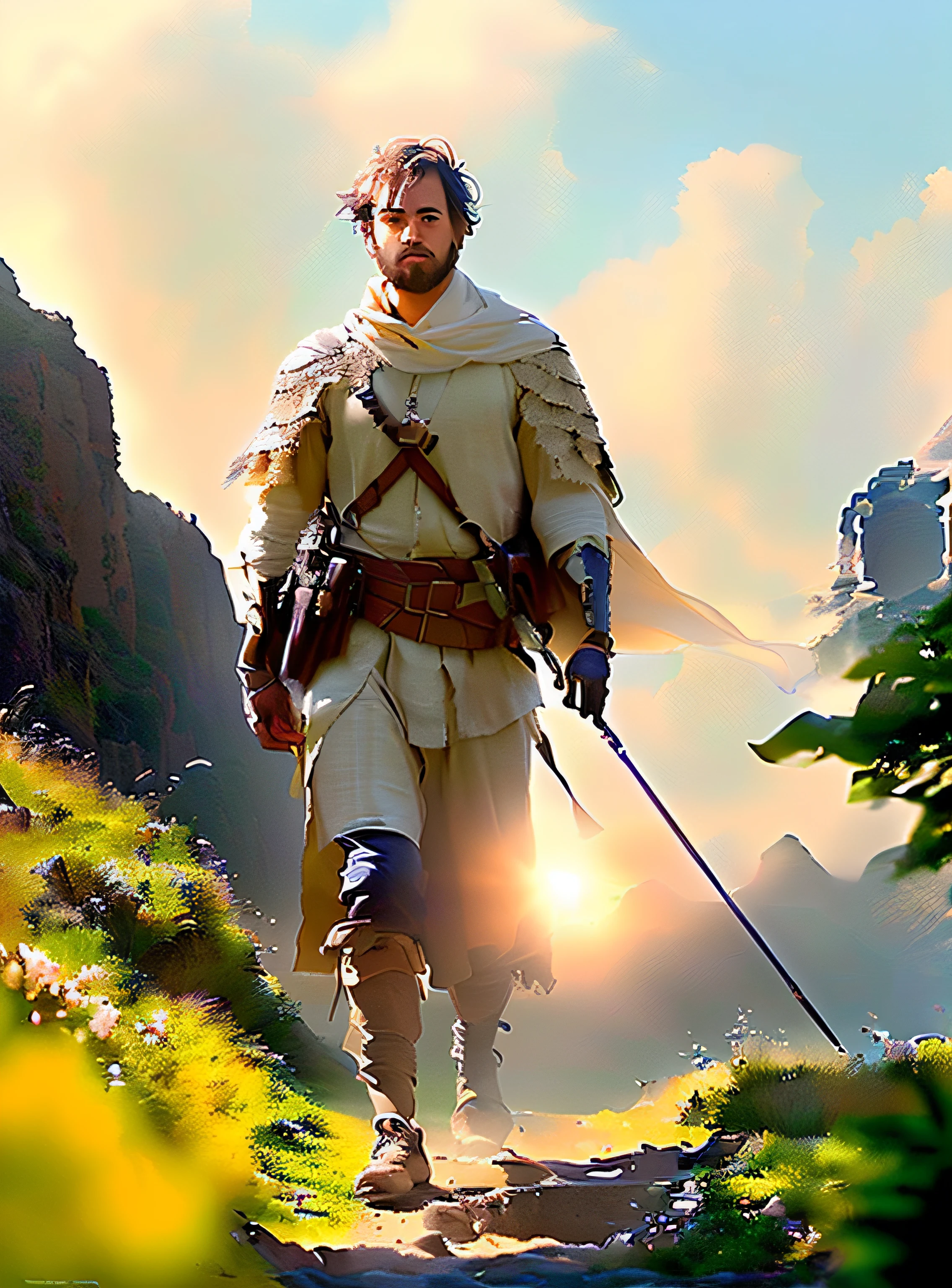 modelshoot style, (extremely detailed CG unity 8k wallpaper), full shot body photo of the most beautiful artwork in the world, medieval armor, professional majestic oil painting by Ed Blinkey, Atey Ghailan, Studio Ghibli, by Jeremy Mann, Greg Manchess, Antonio Moro, trending on ArtStation, trending on CGSociety, Intricate, High Detail, Sharp focus, dramatic, photorealistic painting art by midjourney and greg rutkowski