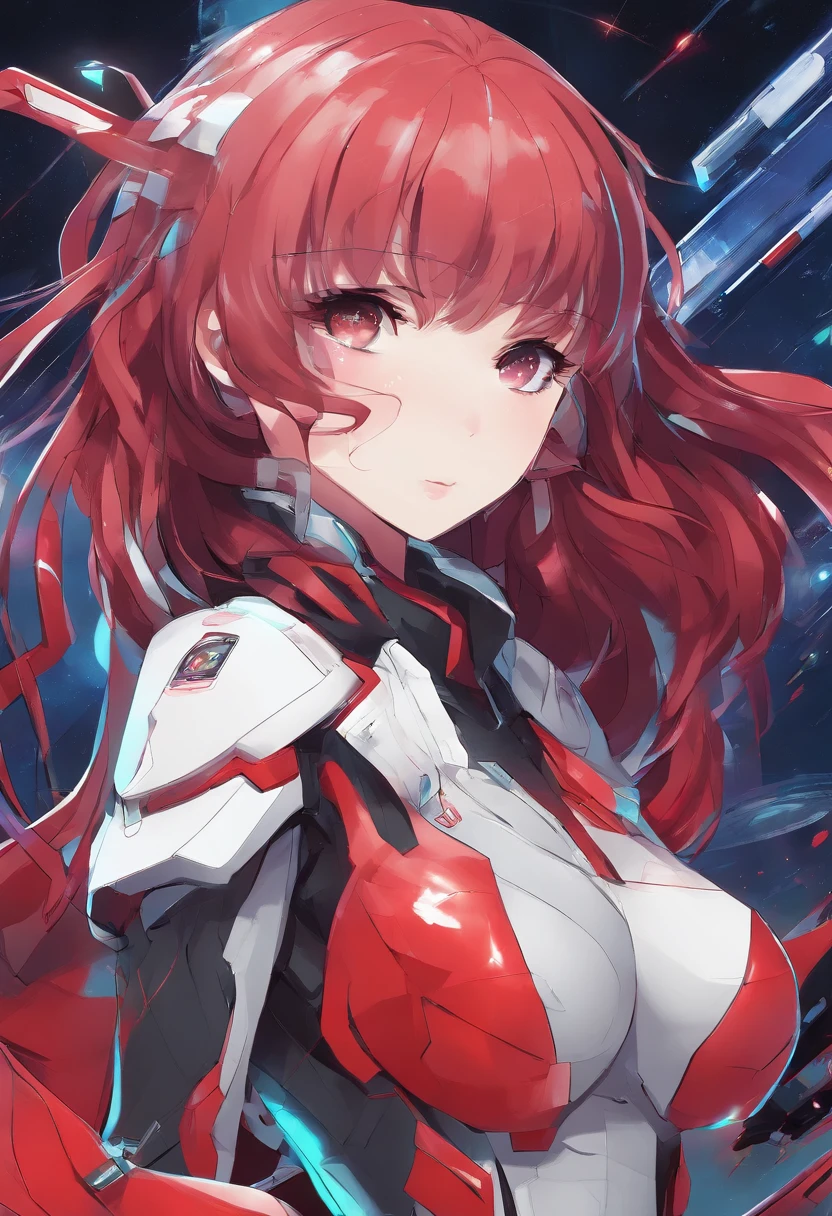 Anime style woman image with red background and black background, From the night of the ark, from girls frontline, Girls Frontline CG, girls frontline universe, A scene from the《azur lane》videogame, girls frontline style, Kawasi, Girl Front, arknight, Kantai collection style, 千 葉 雄 大, Fine details. Girl Front