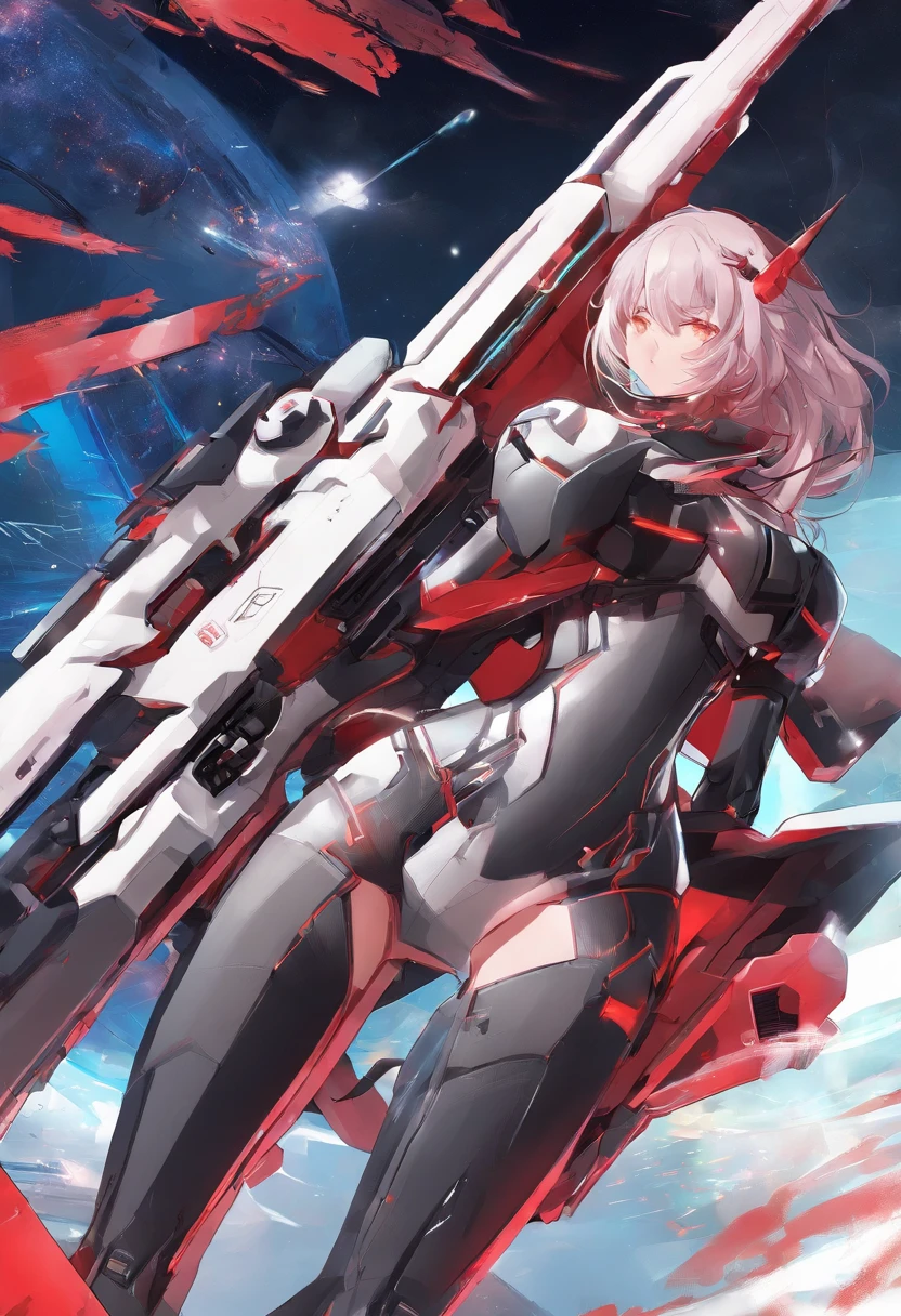 Anime style woman image with red background and black background, From the night of the ark, from girls frontline, Girls Frontline CG, girls frontline universe, A scene from the《azur lane》videogame, girls frontline style, Kawasi, Girl Front, arknight, Kantai collection style, 千 葉 雄 大, Fine details. Girl Front