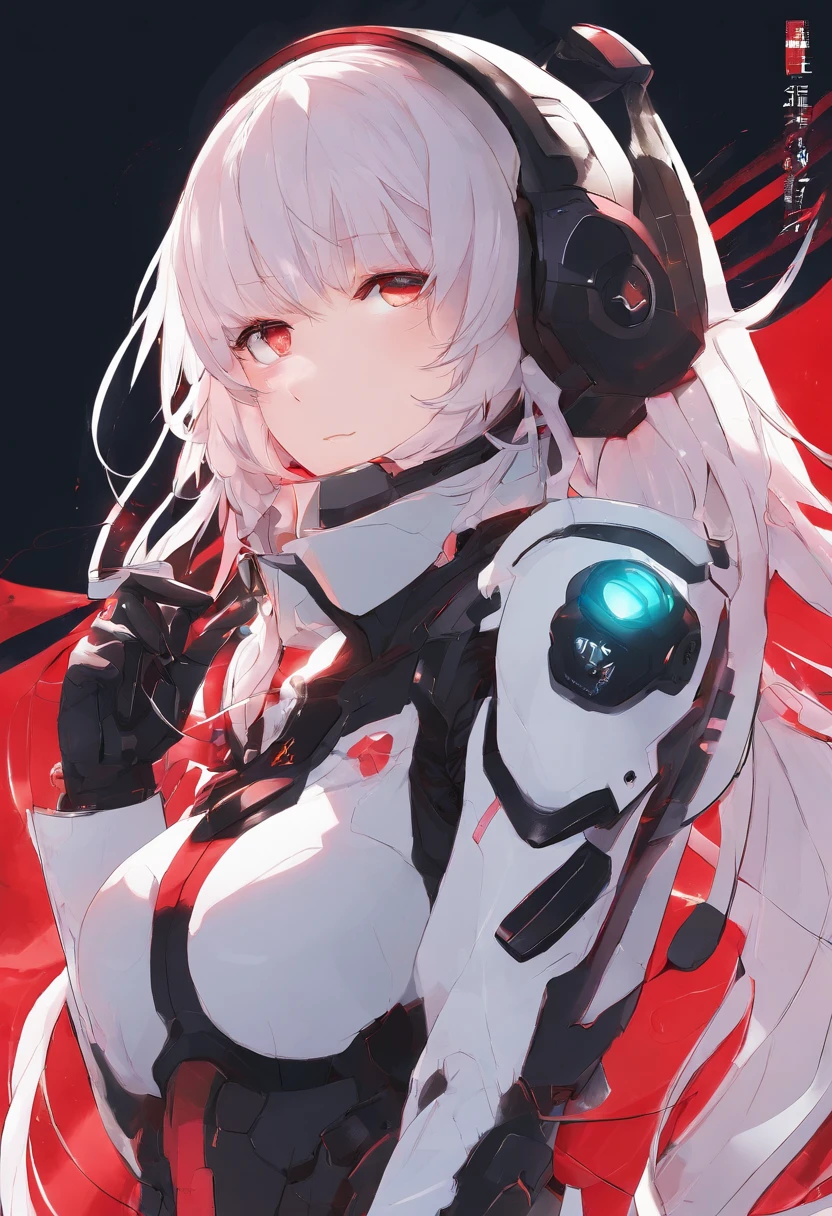 Anime style woman image with red background and black background, From the night of the ark, from girls frontline, Girls Frontline CG, girls frontline universe, A scene from the《azur lane》videogame, girls frontline style, Kawasi, Girl Front, arknight, Kantai collection style, 千 葉 雄 大, Fine details. Girl Front