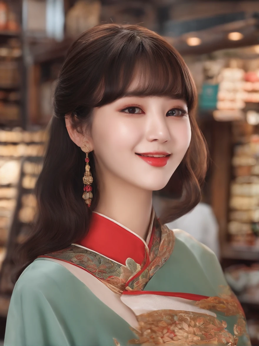 UK students,Master's degree,02 Chinese girl,Laughing dimples,Clothes are not exaggerated every day,Have temperament,Short hair,Real Persono,Shopping at the supermarket,back to look back,Wear a mask