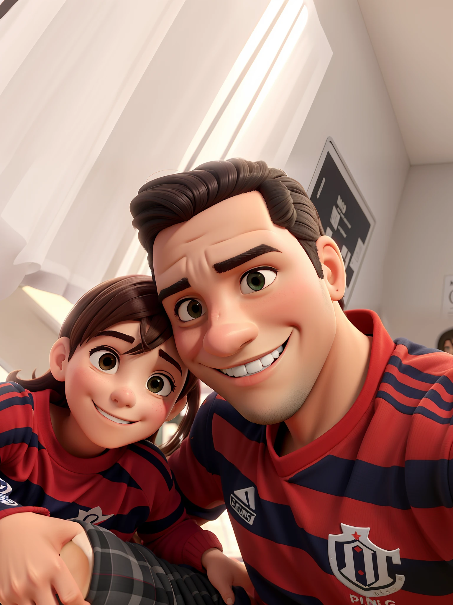 Homem e menina. Melhor qualidade, maior qualidade. Title "always Flamengo".