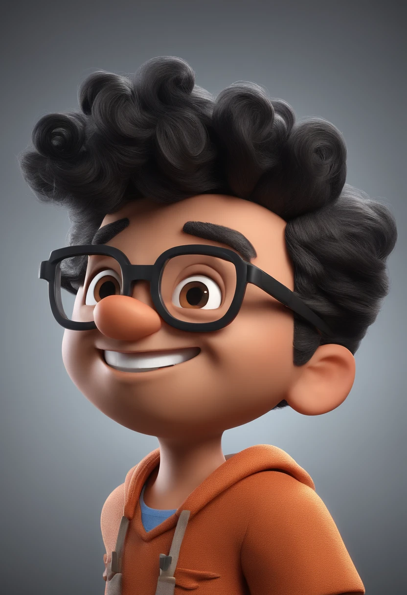 Cartoon character of a man with black glasses and a blue shirt, animation character, Caractere estilizado, animation style rendering, 3D estilizado, Arnold Maya render, 3 d render stylized, toon render keyshot, Personagem 3D, Personagem 3D, 3d rendering stylized, 3 d character render, personagem de desenho animado, Personagem de close up, Pose de personagem,  (Estilo Pixar) (master part:1.2) (Bokeh) (best quality) (pele detalhada) (textura detalhada) (8k) (argila) (Cinematic lighting) (foco nítido