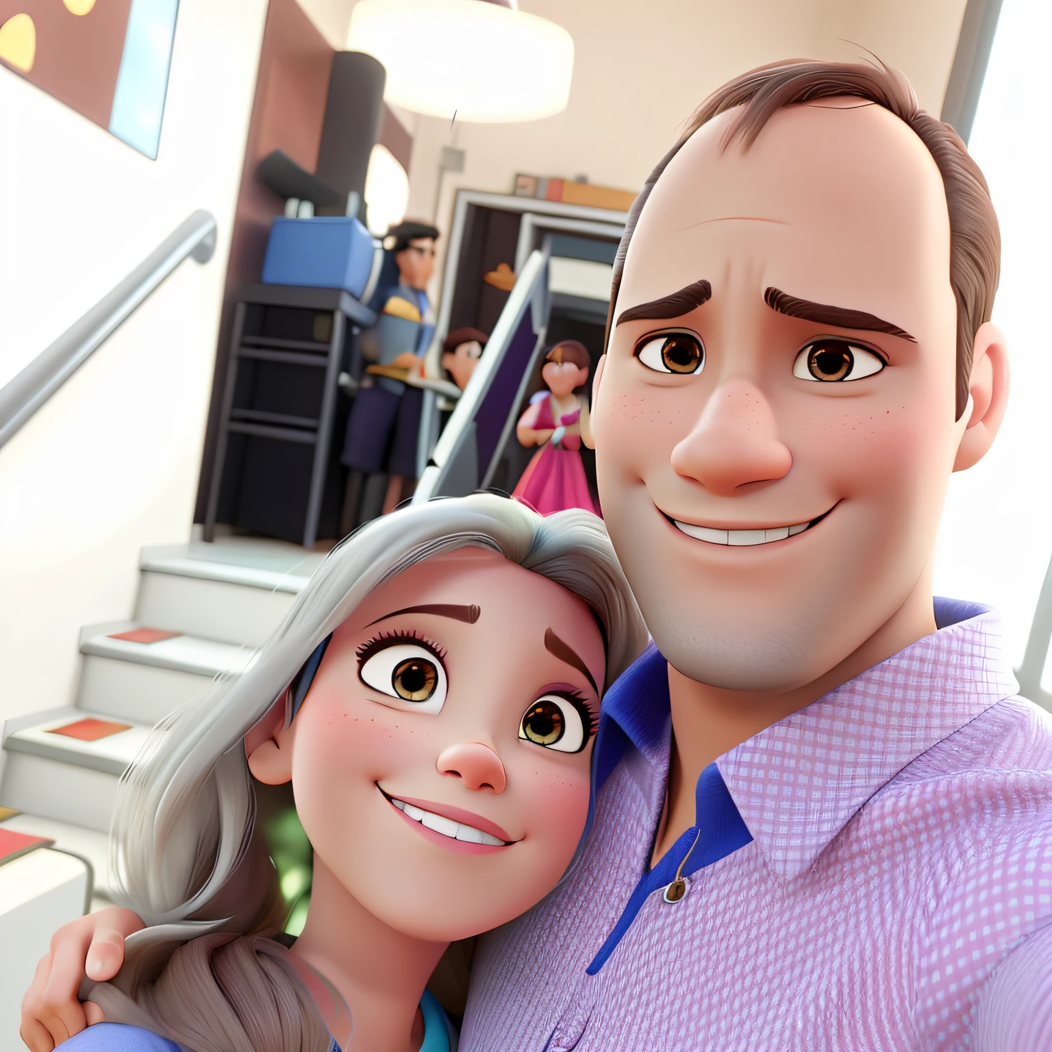 casal estilo disney pixar, alta qualidade, melhor qualidade.