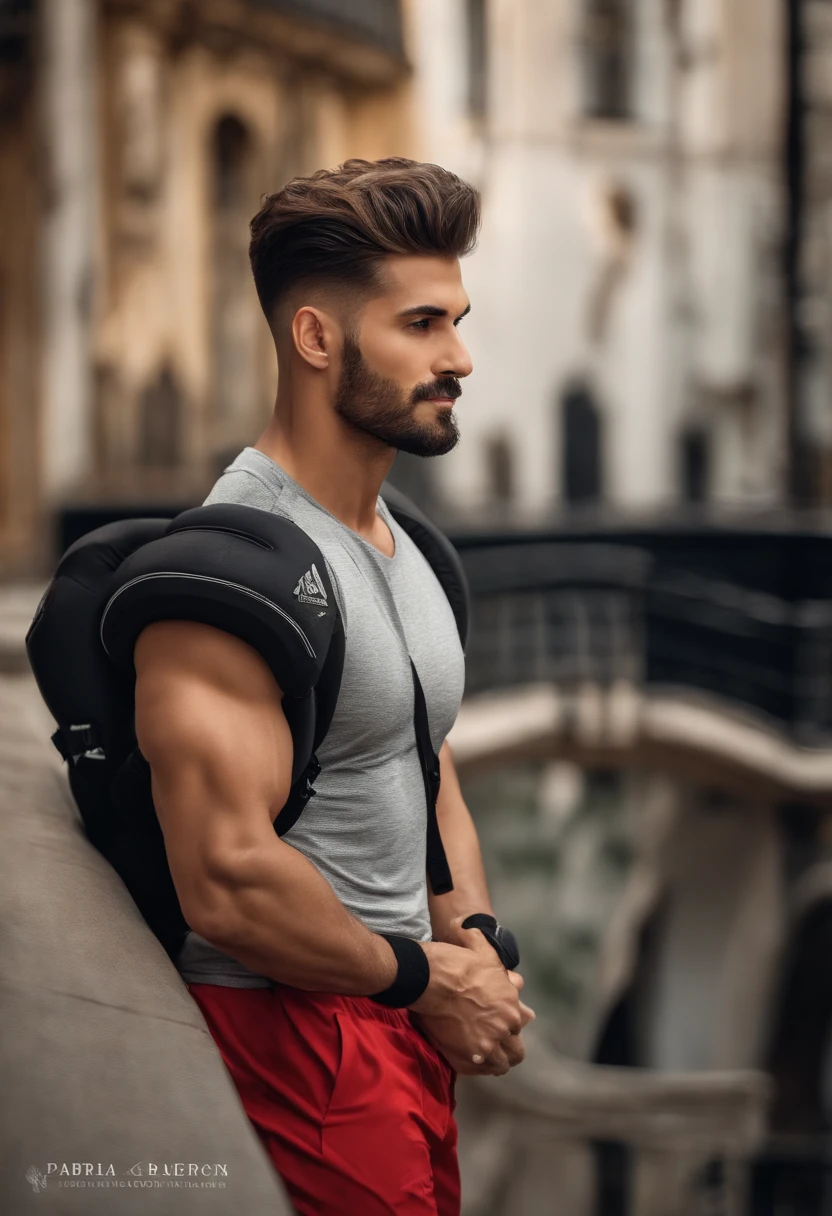 La mejor calidad,Ultra detallado,realista:1.37,Hombre guapo,cara hermosa,ojos color miel detallados,strong jawline,bold, no hair, barba de rastrojo,sonrisa encantadora,ropa deportiva y en el gimnasio ,cabello elegante,afeitado,Postura segura,caballero,Mirada cautivadora,bien arreglado,profesional,Apariencia similar a la de un modelo,vivid colors,Studio lighting,Warm color tone,Medio:retrato