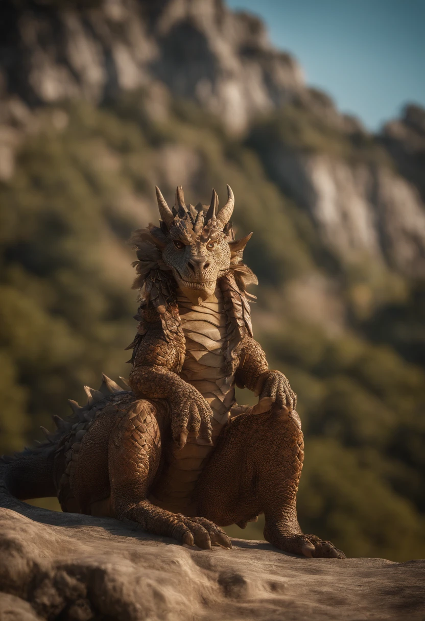 Anthro Dragon, (A woman's face with)beautiful detail eyes, (pa)beautiful detailed lips, (A woman with)Extremely detailed eyes and face, long eyelashes, (The woman) with a scaly fitness body and a long tail, (a) Long hair, (with) membranous ears with earrings, arms behind back, (kneeling, pov, facing viewer), (from above:1.5), (Best Quality,4k,8K,hight resolution,Masterpiece:1.2), Ultra-detailed, (Realistic,Photorealistic,photo-realistic:1.37), HDR, UHD, studio lightning, ultra-fine painting, sharp-focus, physical based rendering, extreme detail description, Professional, Vivid colors, bokeh, (em) portrai, landscape, photografic, Concept Artists (style of), (with a) vibrant color palette, (pa) soft-lighting. Jewelry