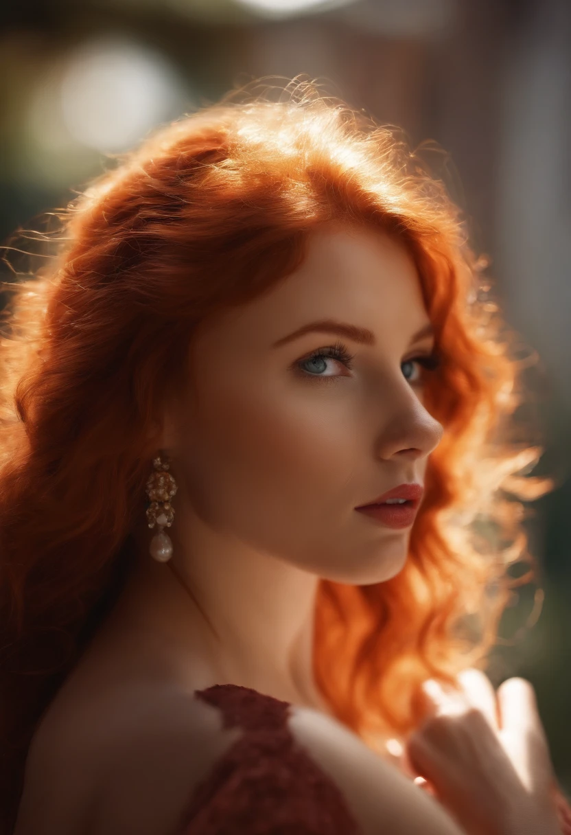 Young, red head, close up,finger in pussy
